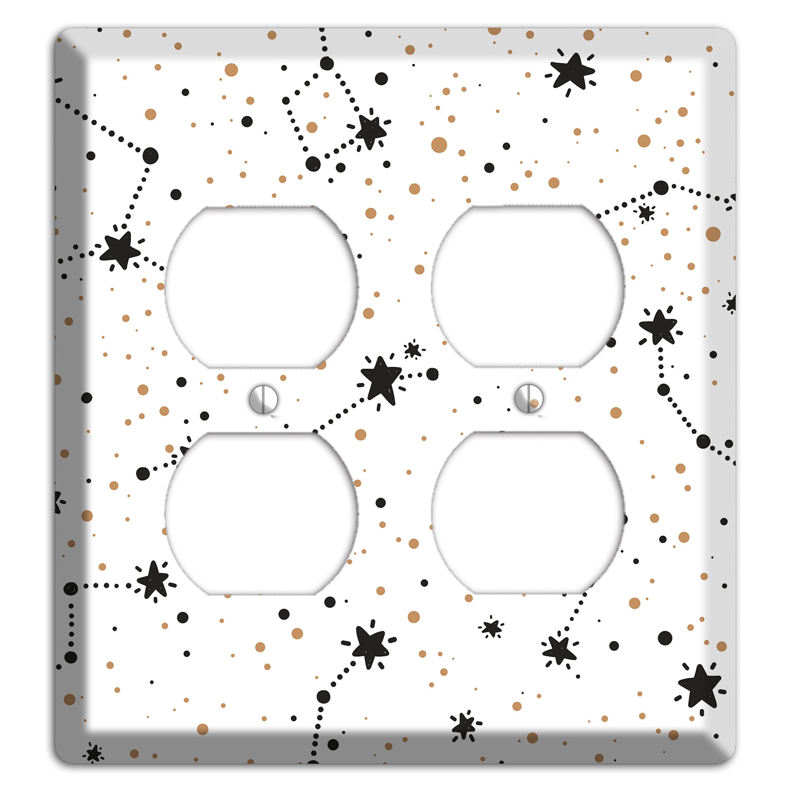 Constellations White 2 Duplex Wallplate