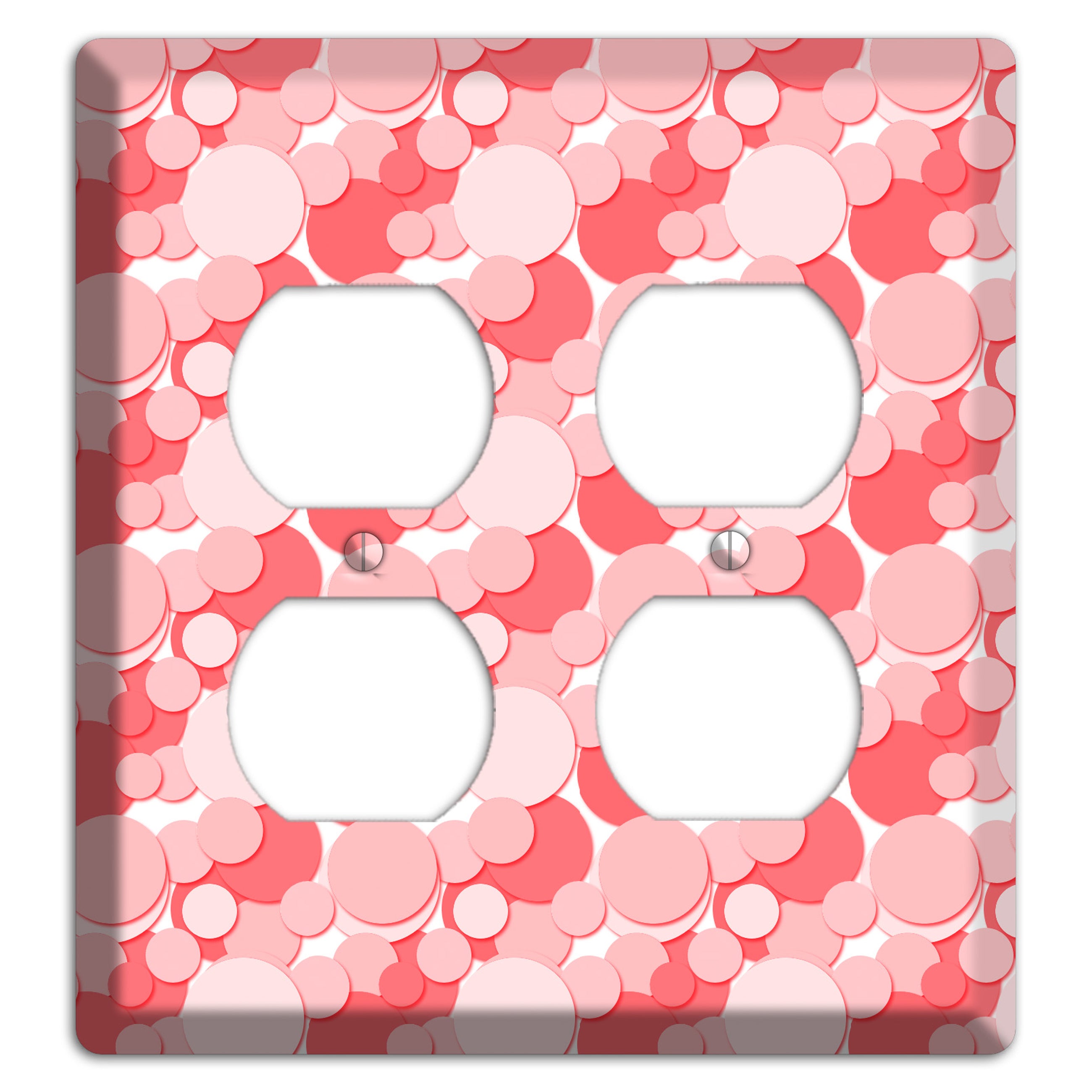 Multi Pink Bubble Dots 2 Duplex Wallplate
