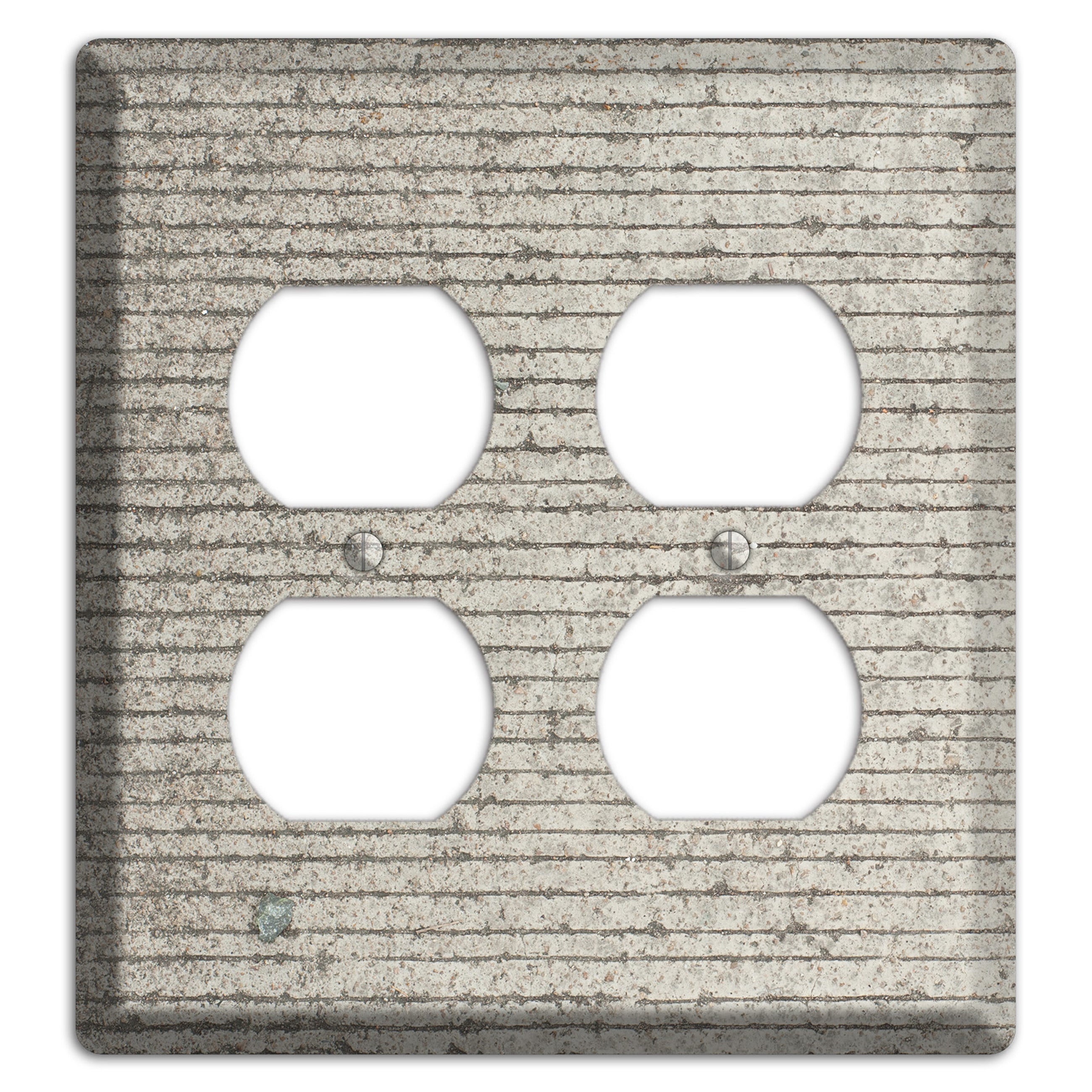 Horizontal Concrete 2 Duplex Wallplate