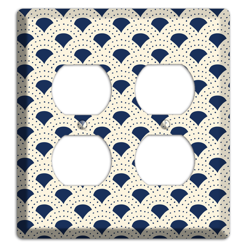 Navy Confetti Fan 2 Duplex Wallplate