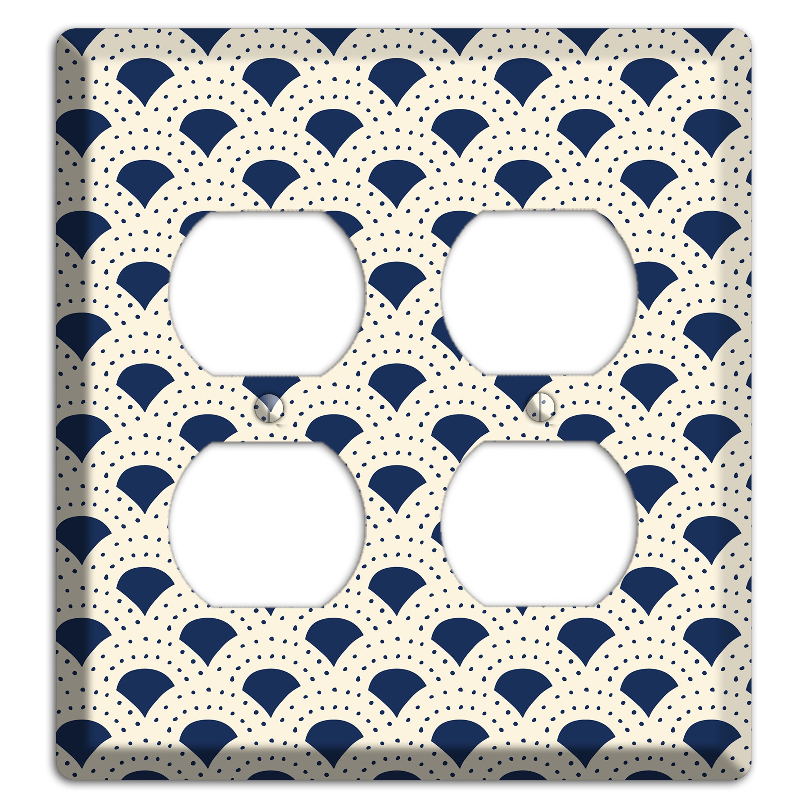 Navy Confetti Fan 2 Duplex Wallplate