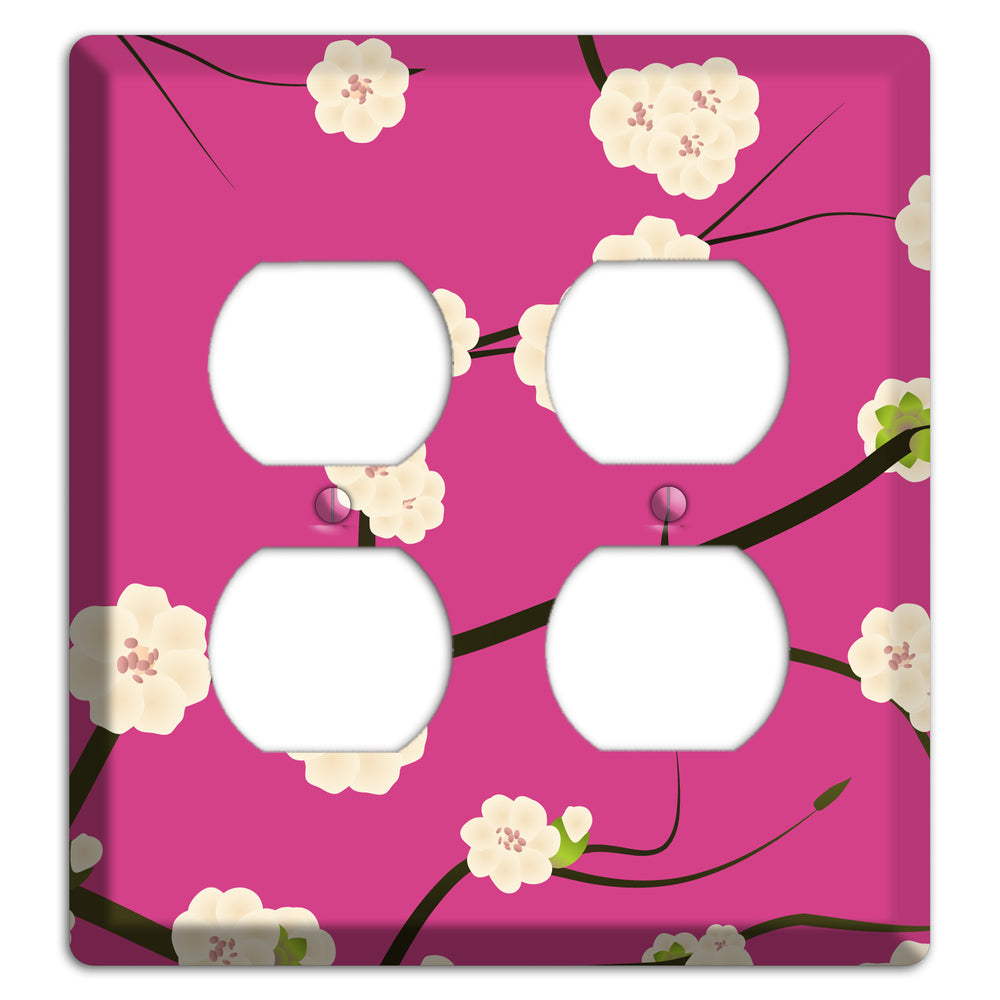 Pink Cherry Blossoms 2 Duplex Wallplate