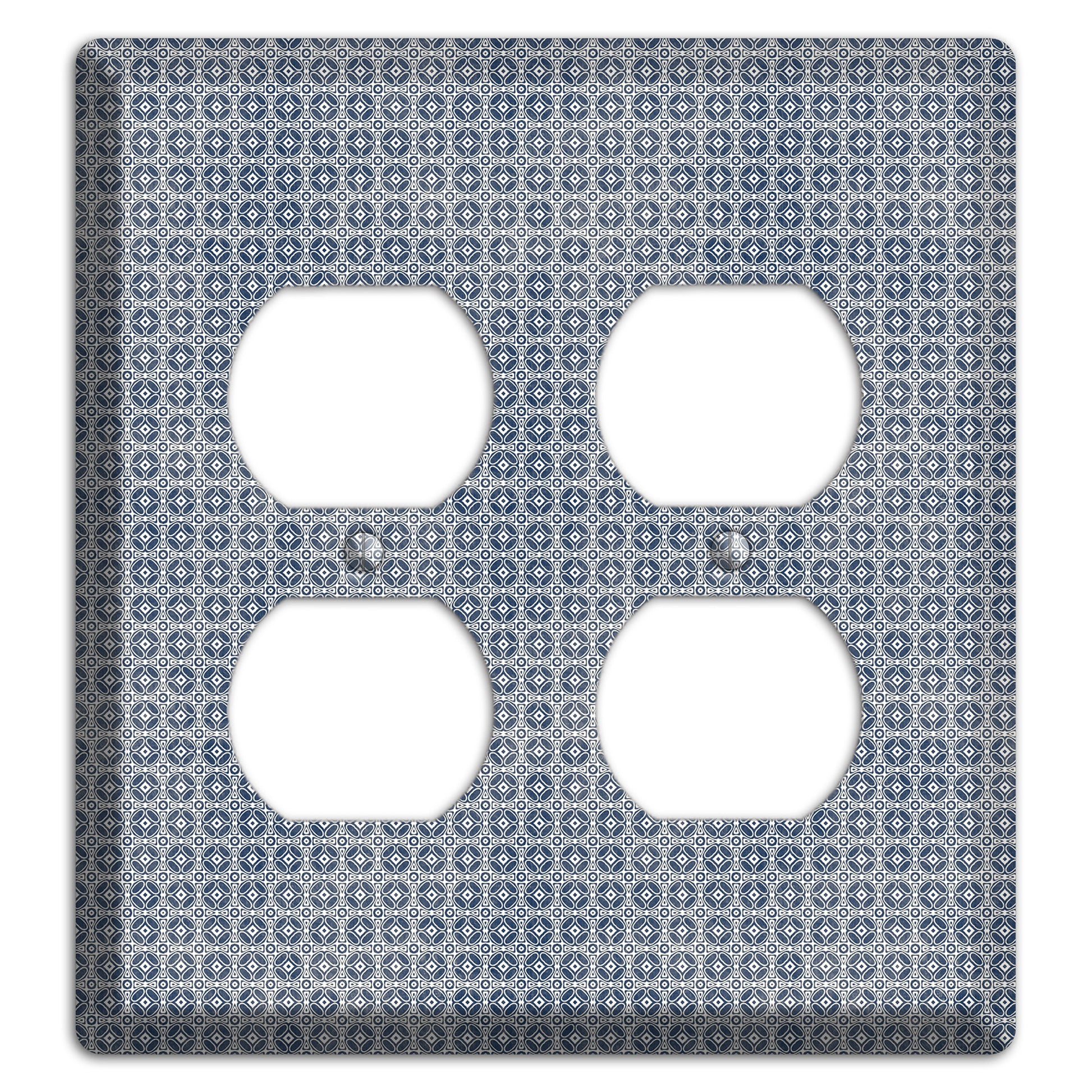 Multi Grey Arabesque 2 Duplex Wallplate