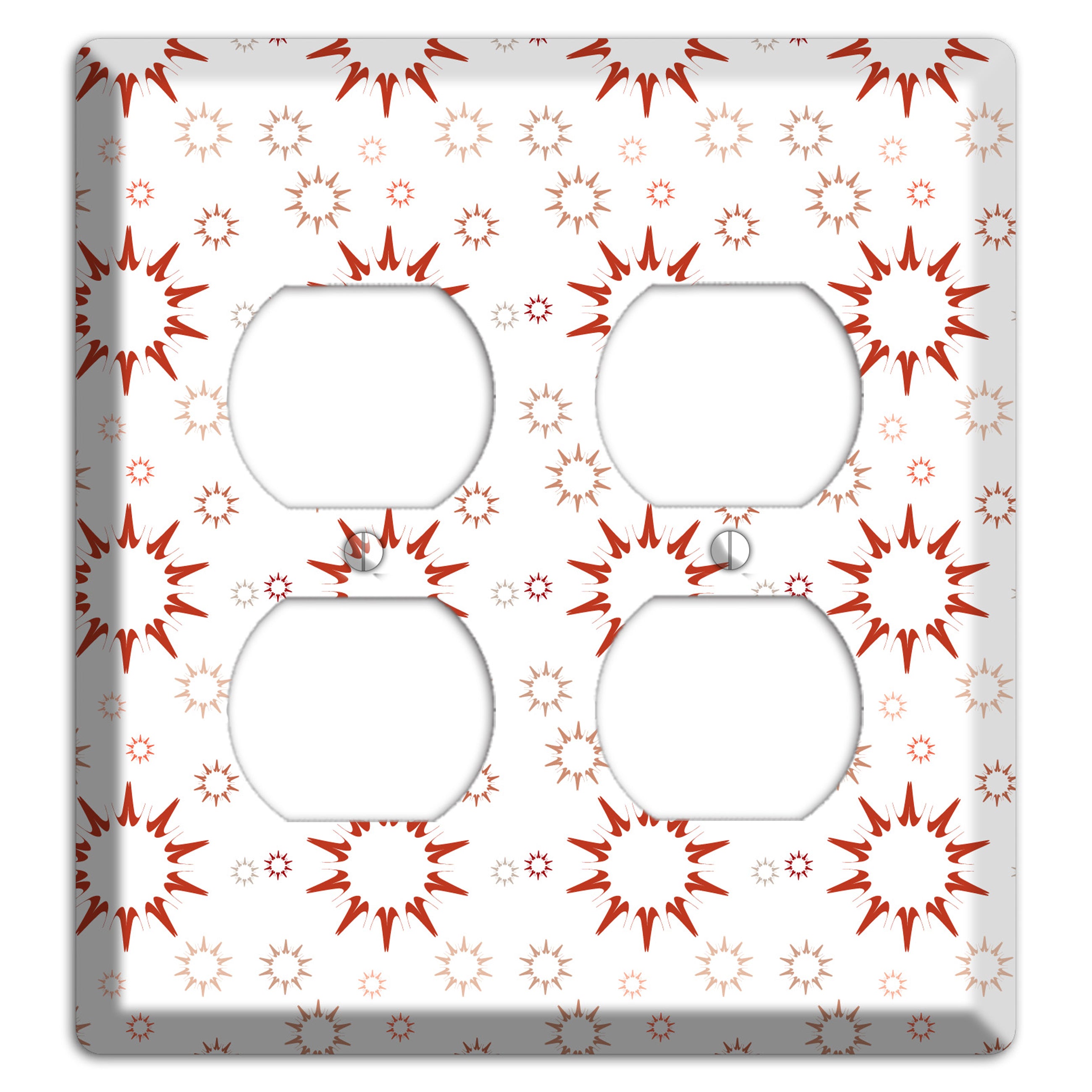 Maroon Retro Burst 2 Duplex Wallplate