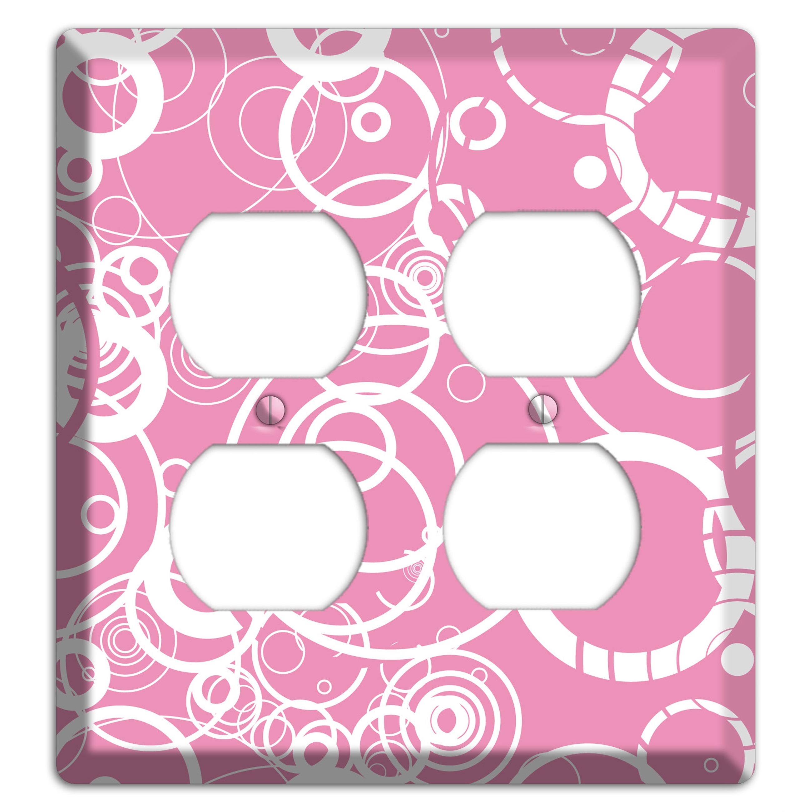 Light Pink Circles 2 Duplex Wallplate
