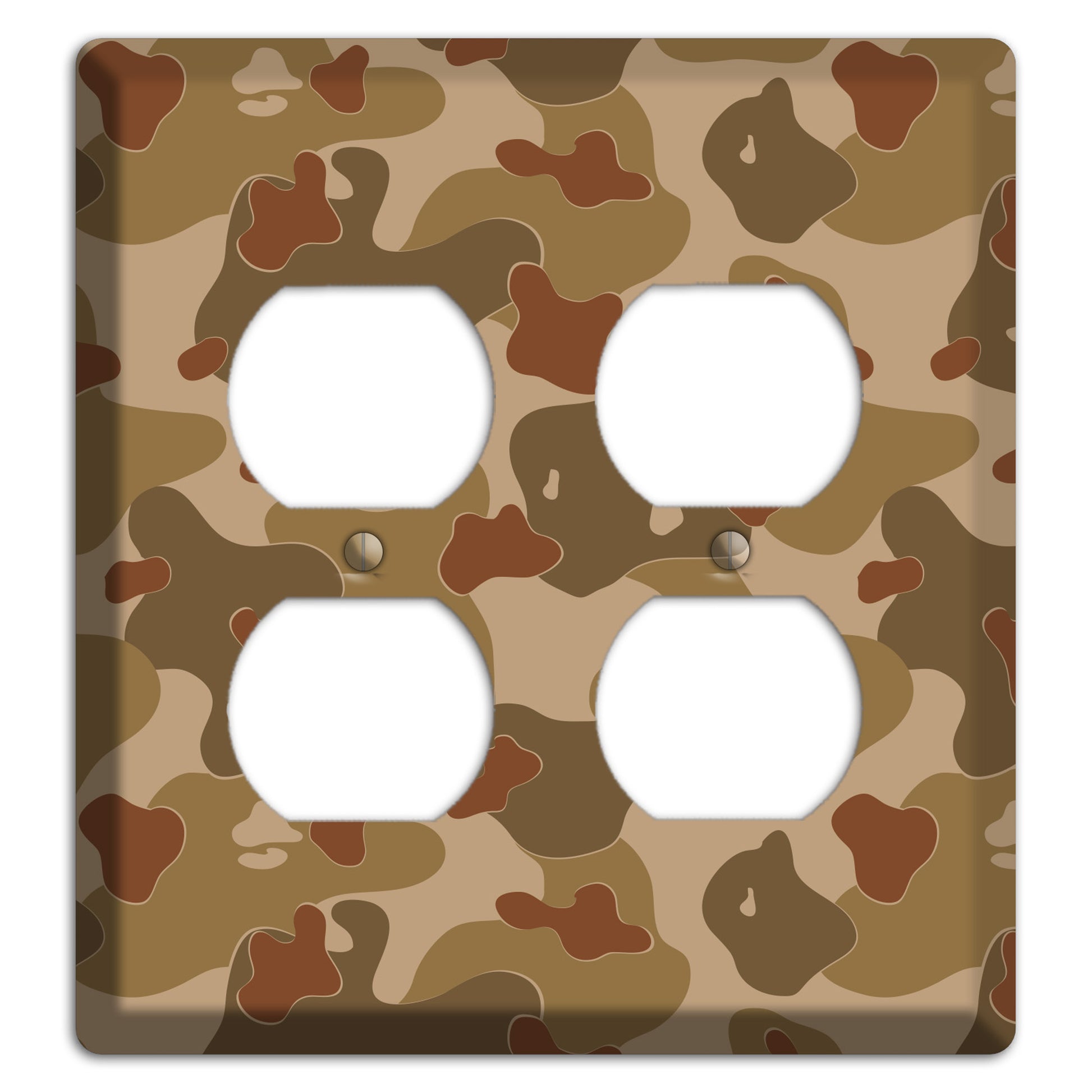 Earth Brown Camo 2 Duplex Wallplate
