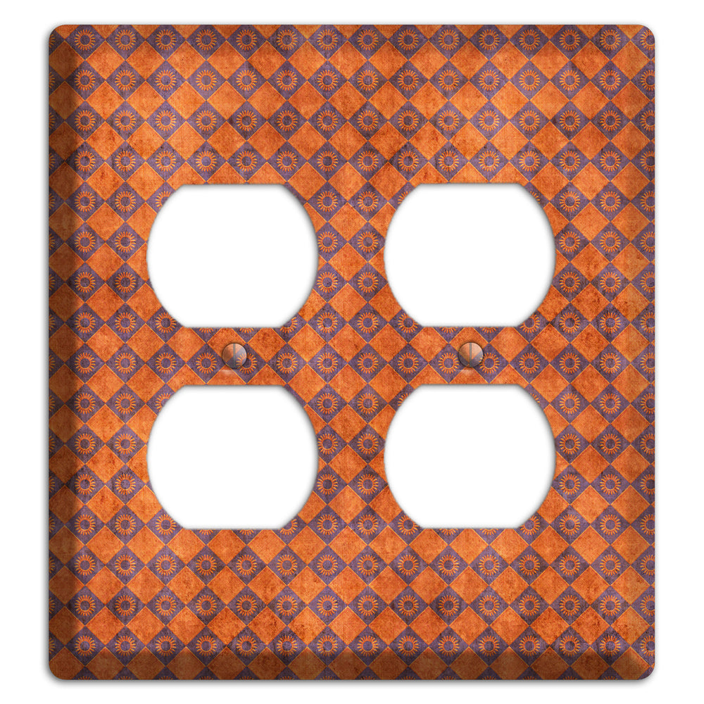 Red Diamond Circles 2 2 Duplex Wallplate