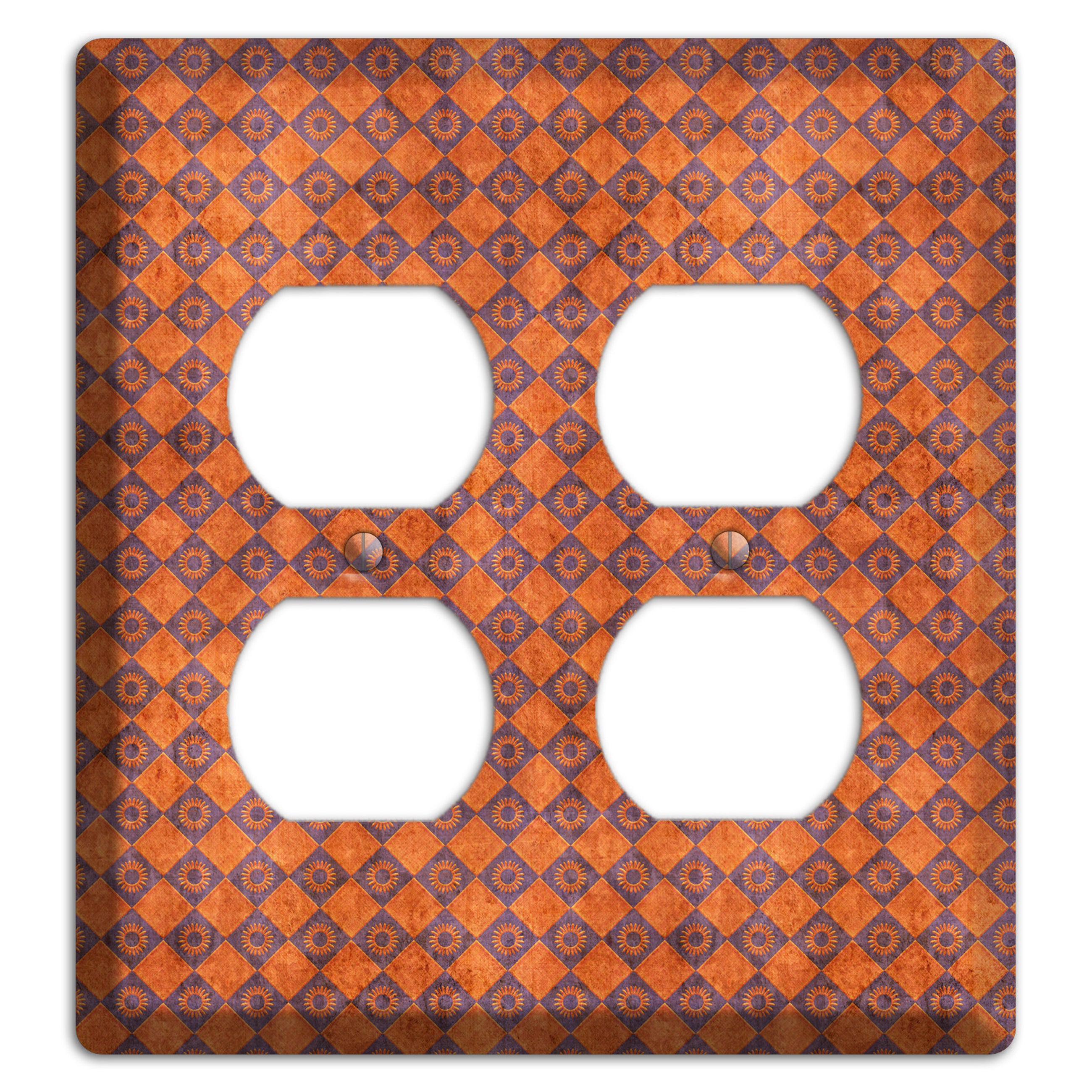 Red Diamond Circles 2 2 Duplex Wallplate