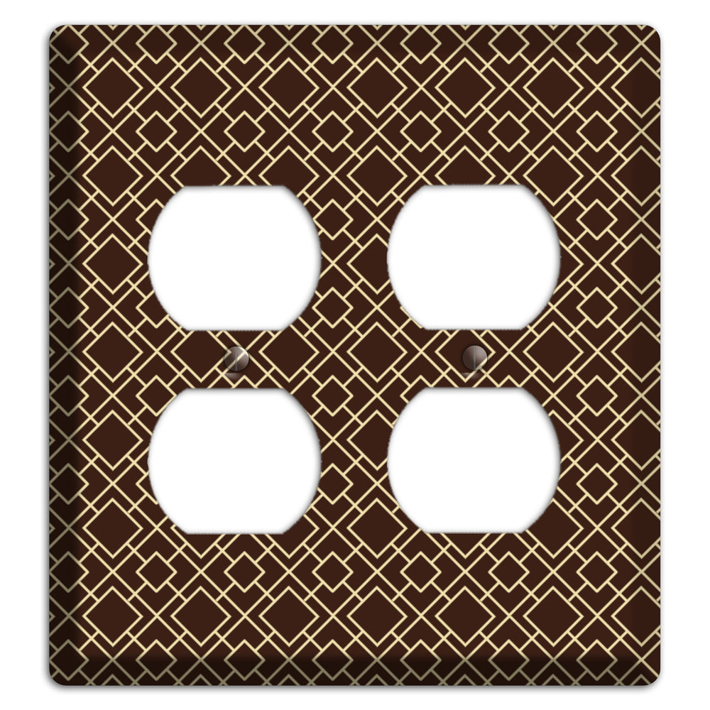 Asian Square Pattern 2 Duplex Wallplate