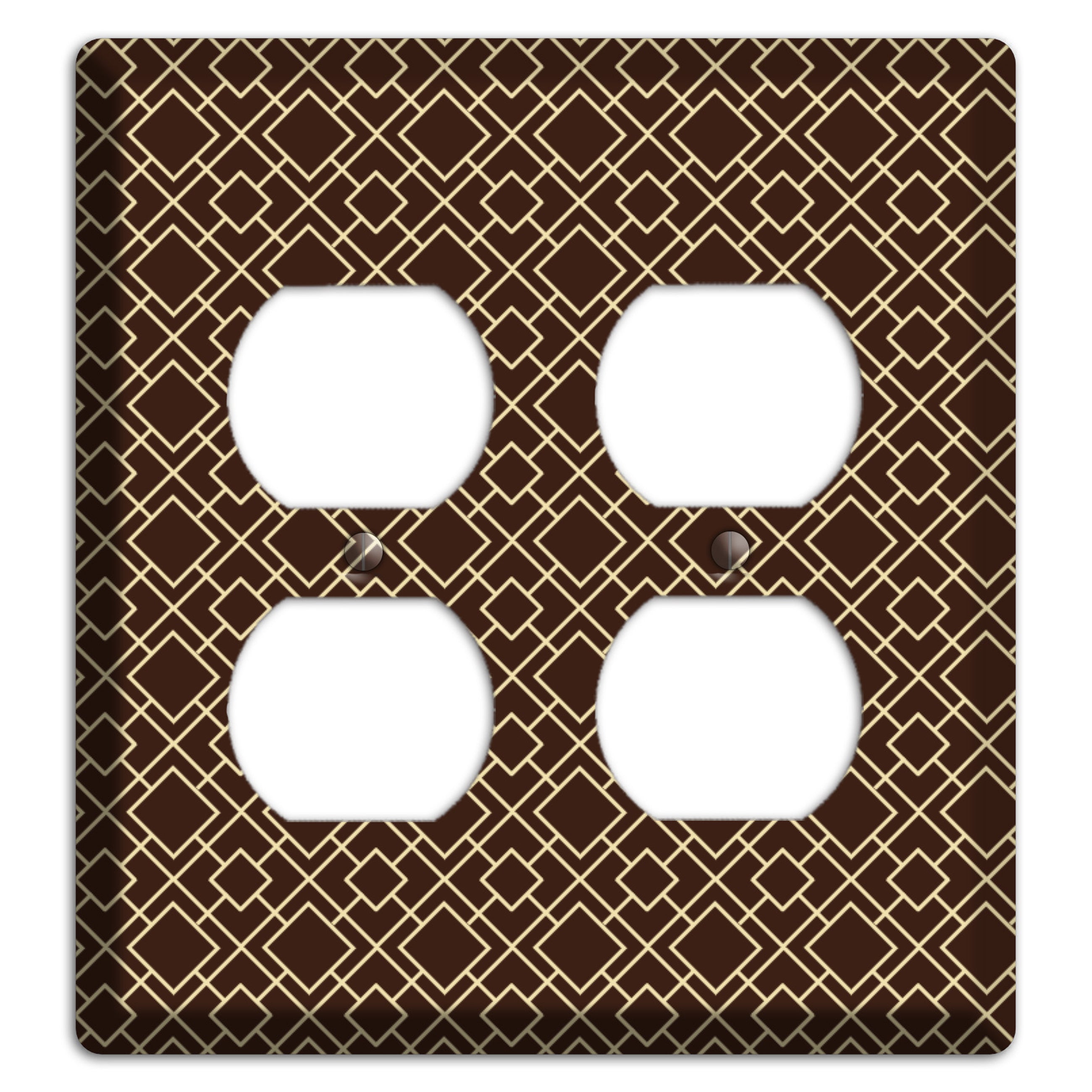 Asian Square Pattern 2 Duplex Wallplate