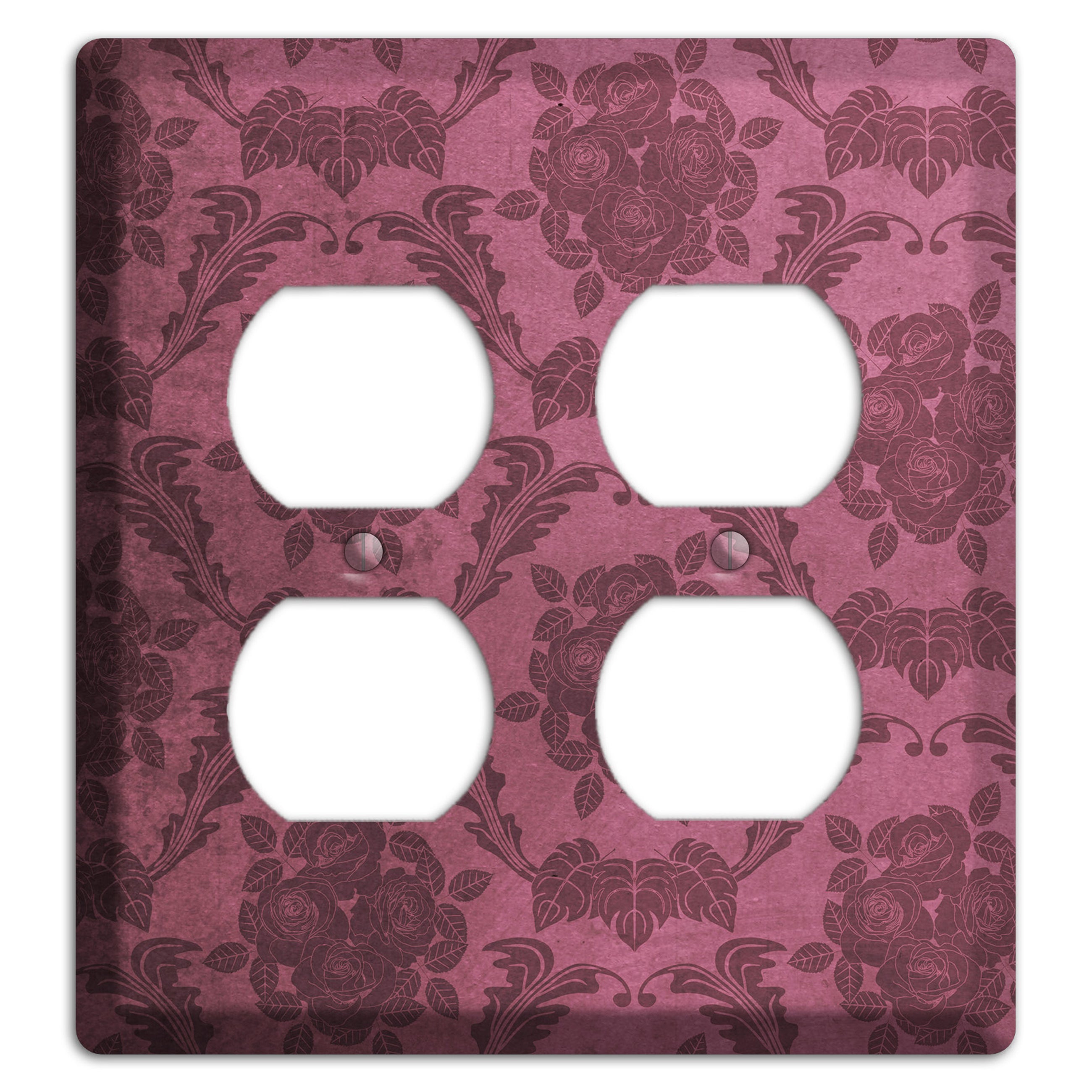 Turkish Rose Vintage Rose Damask 2 Duplex Wallplate