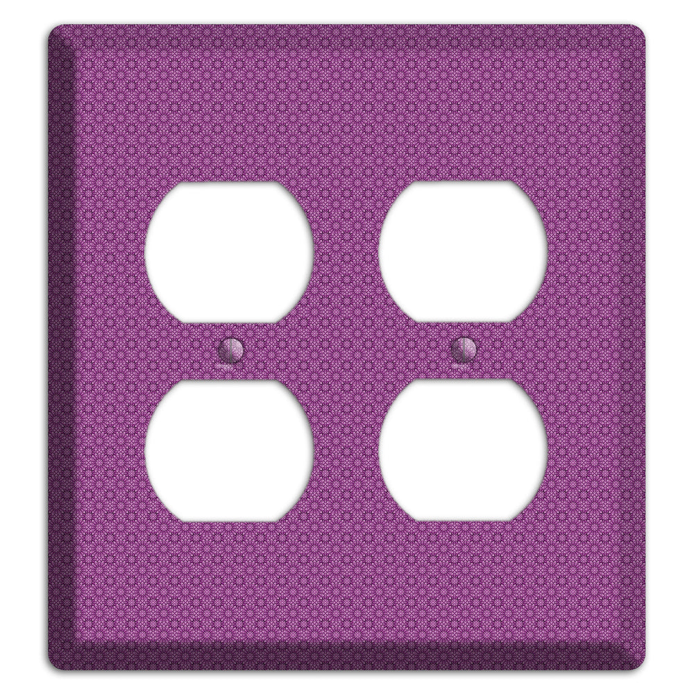 Multi Purple Foulard 2 Duplex Wallplate