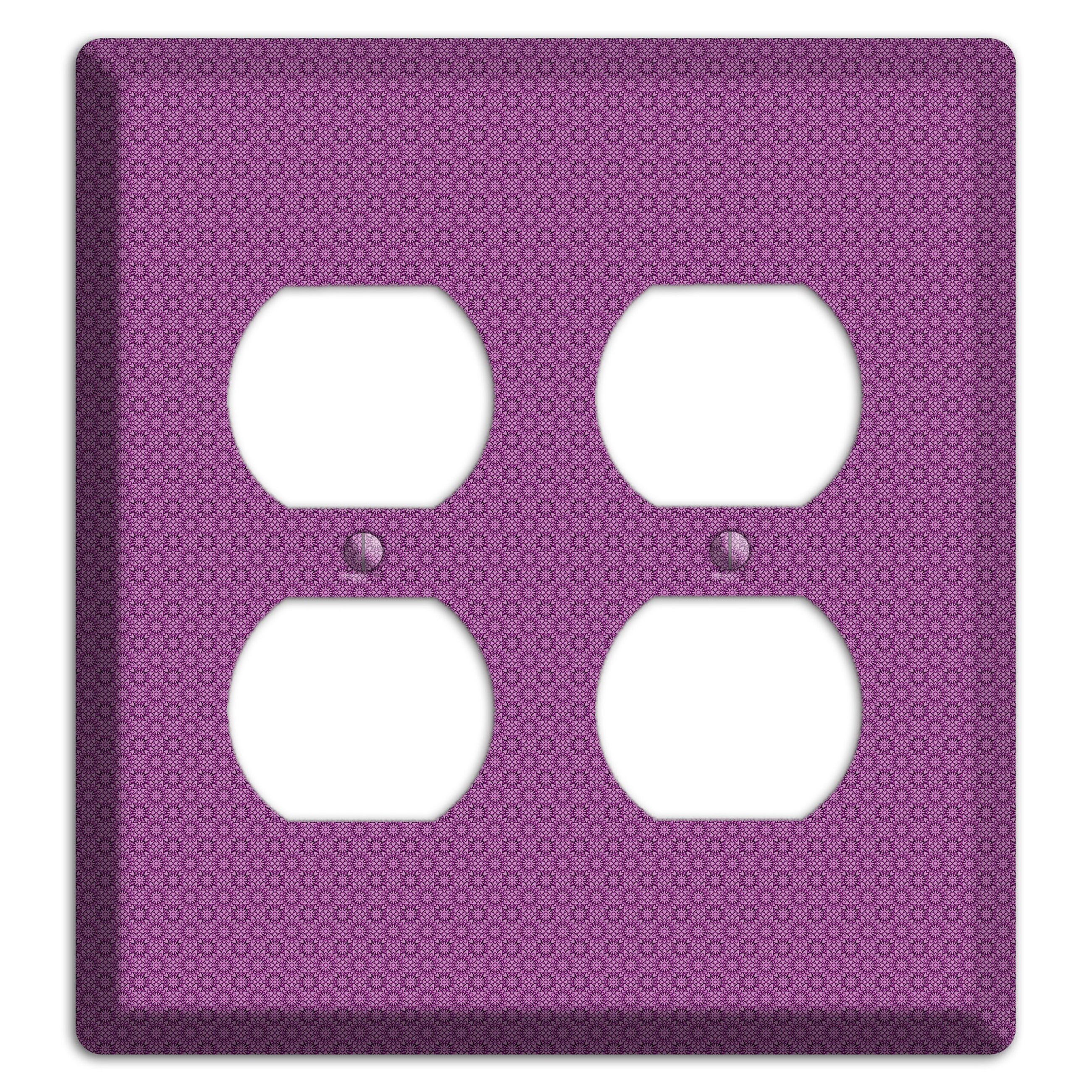 Multi Purple Foulard 2 Duplex Wallplate