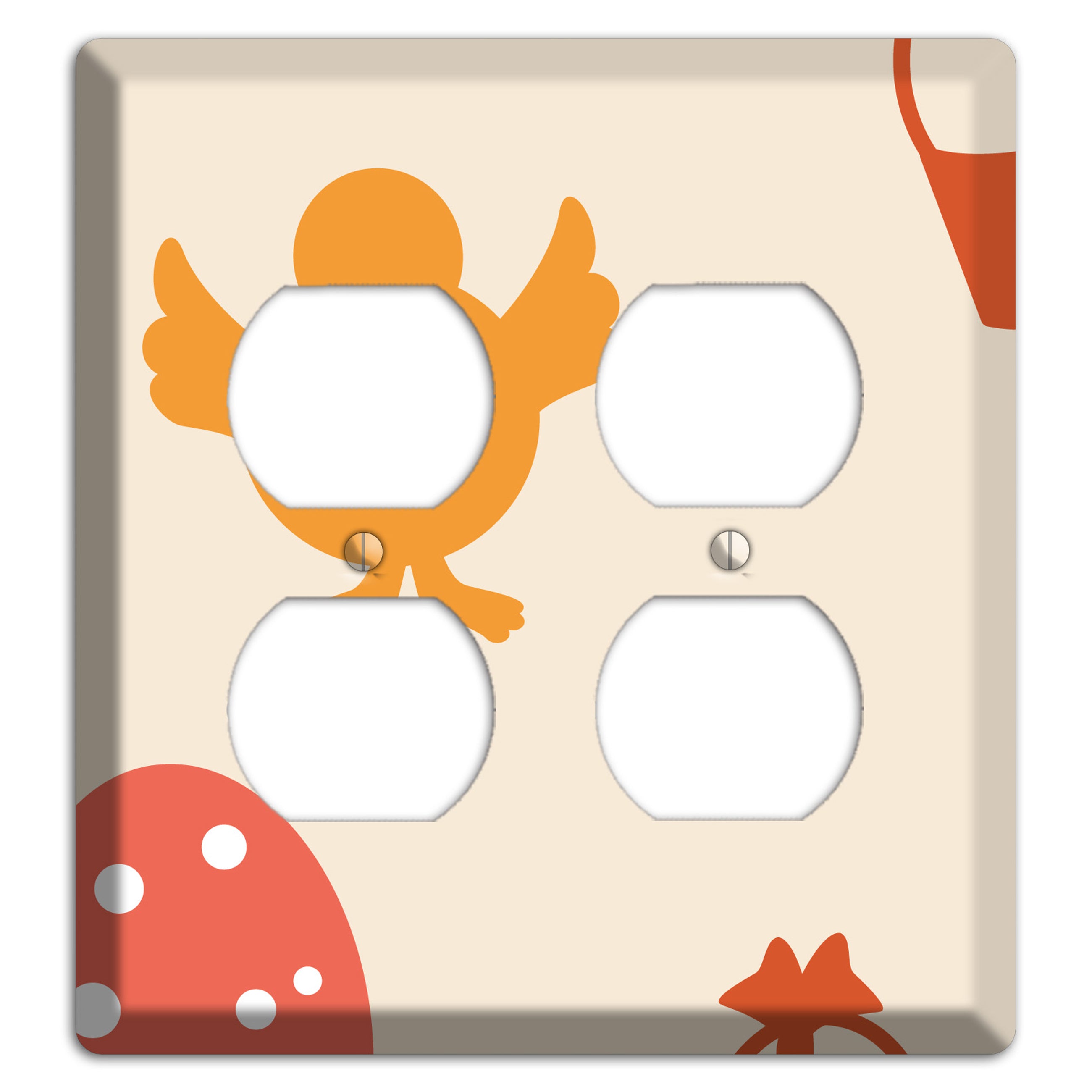 Yellow Chick 2 Duplex Wallplate