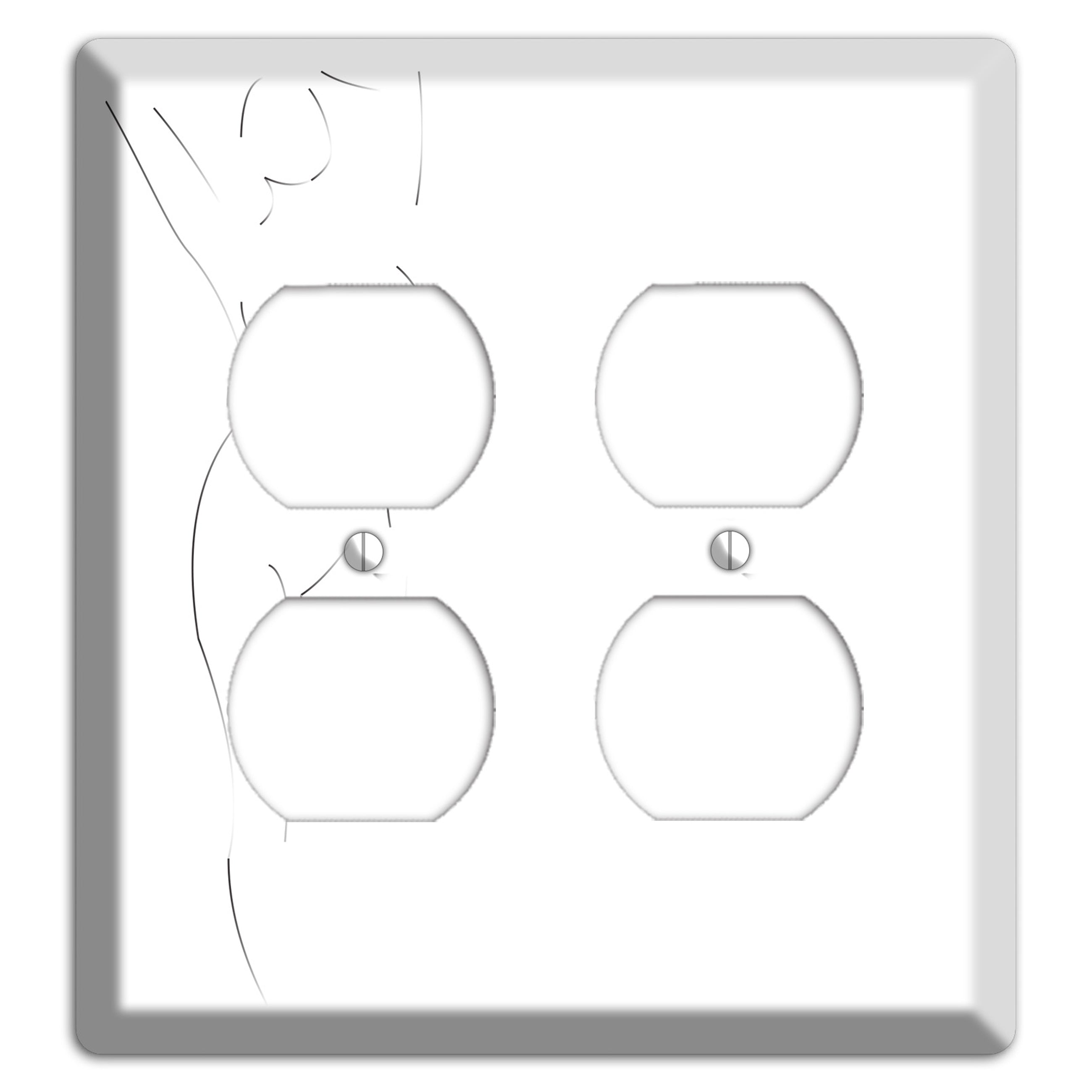 Abstract Nude 2 Duplex Wallplate