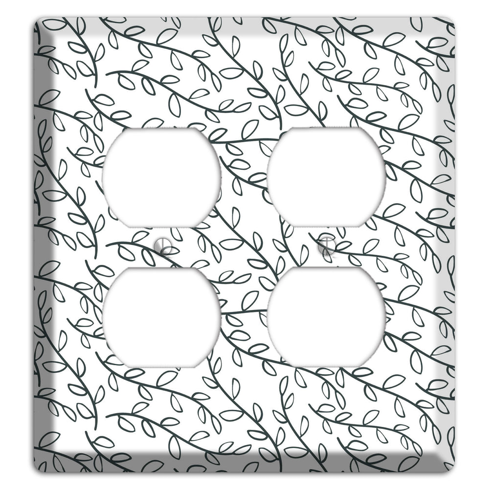 Leaves Style O 2 Duplex Wallplate