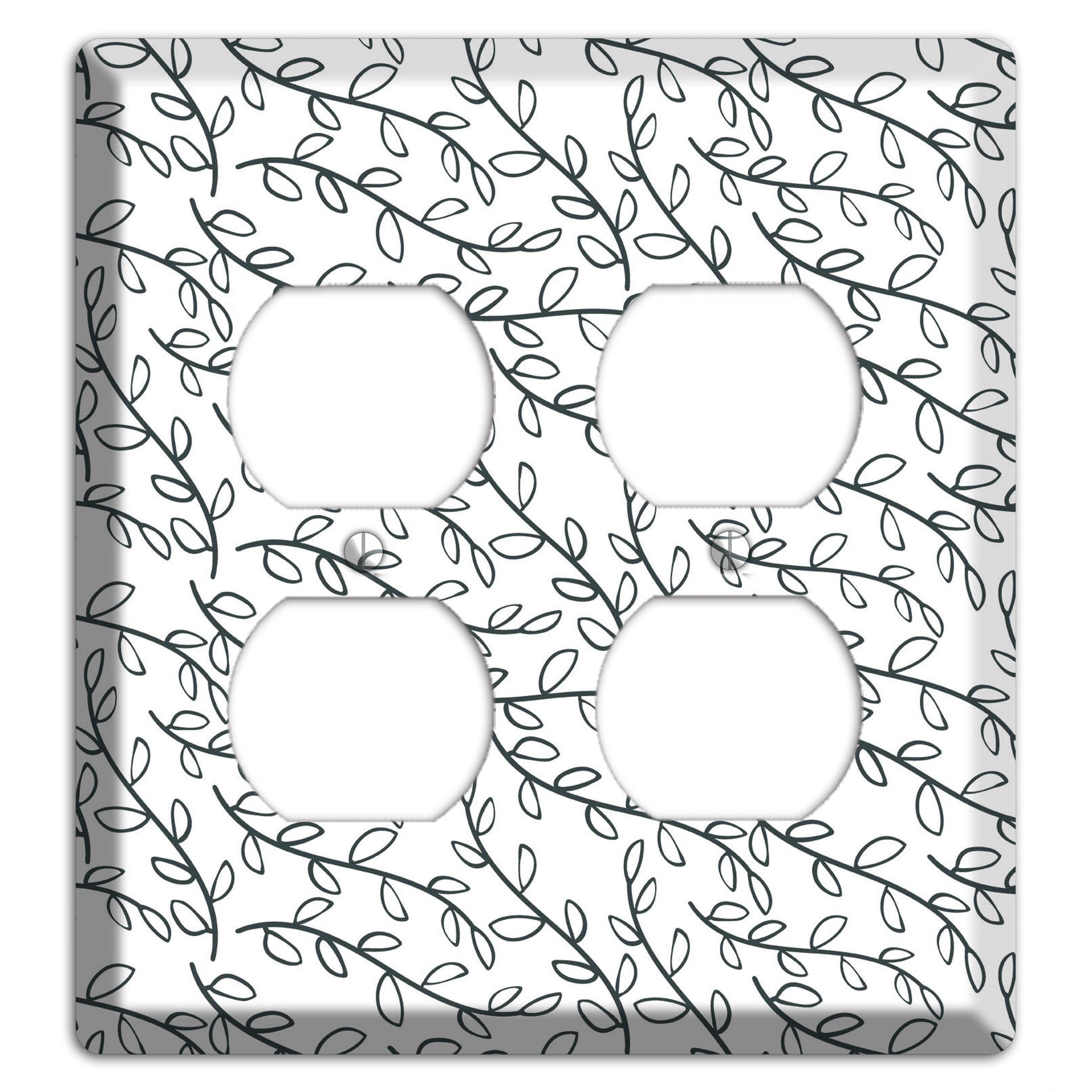Leaves Style O 2 Duplex Wallplate