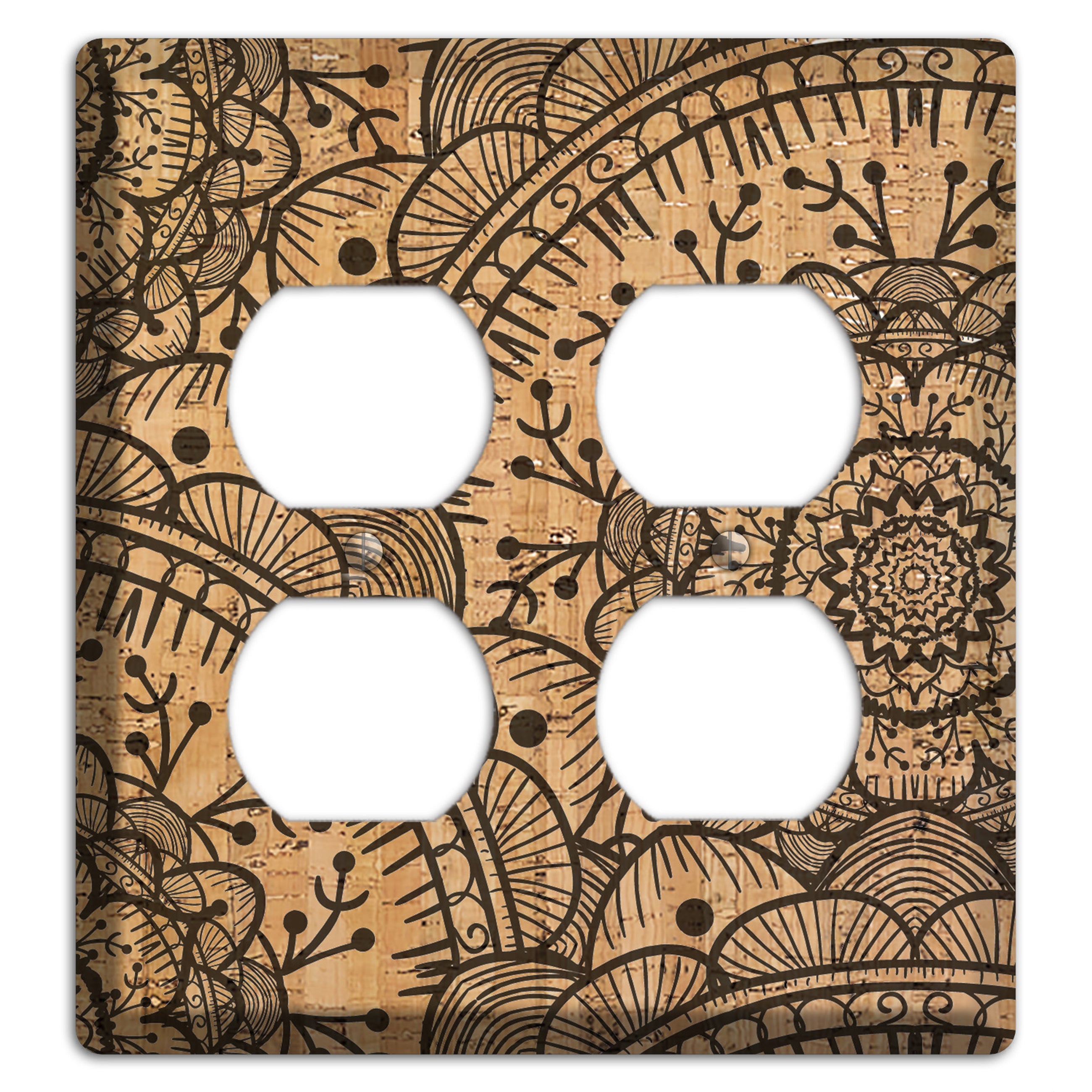 Mandala Cork 2 Duplex Wallplate