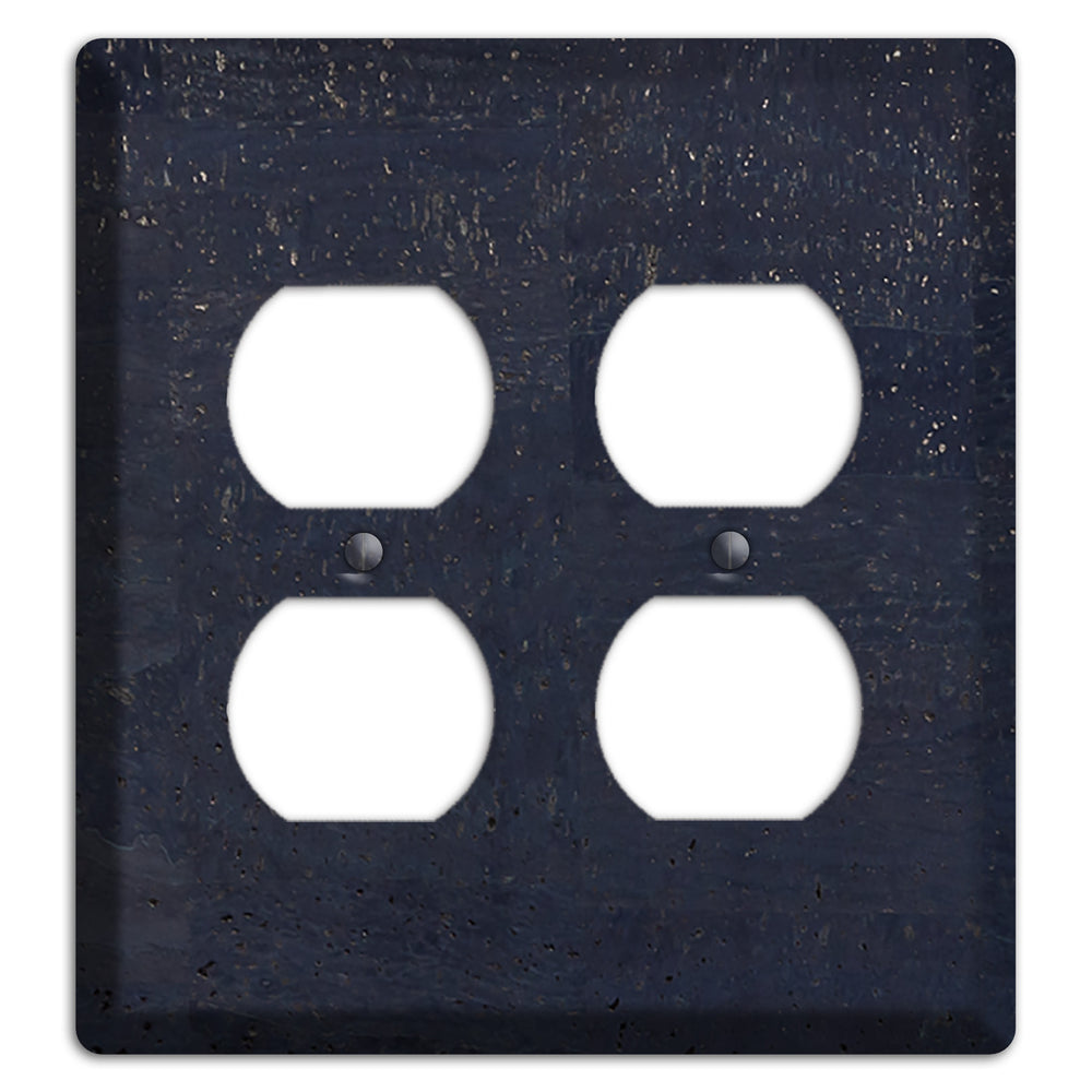 Navy Cork 2 Duplex Wallplate
