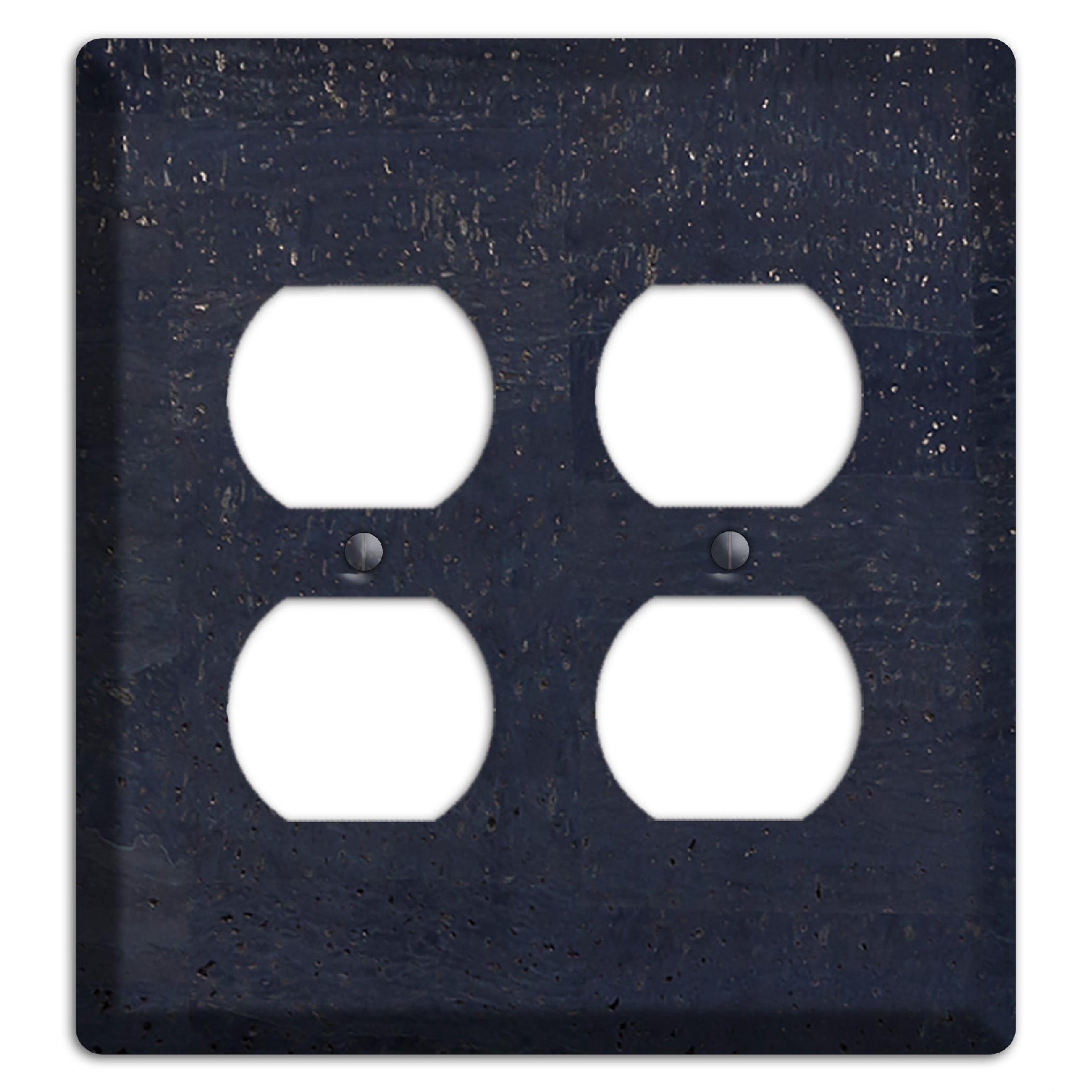 Navy Cork 2 Duplex Wallplate