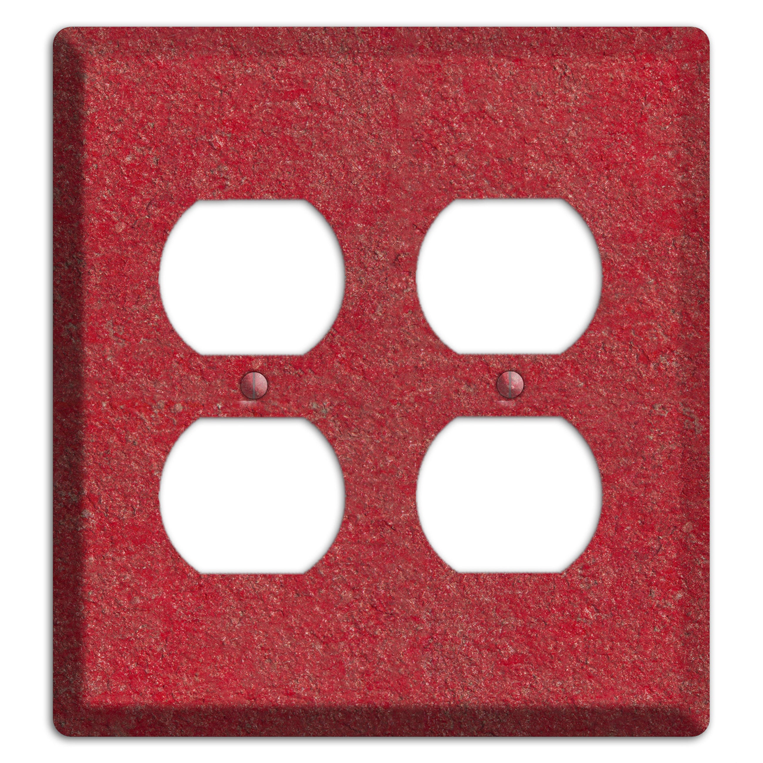 Stucco Red 2 Duplex Wallplate