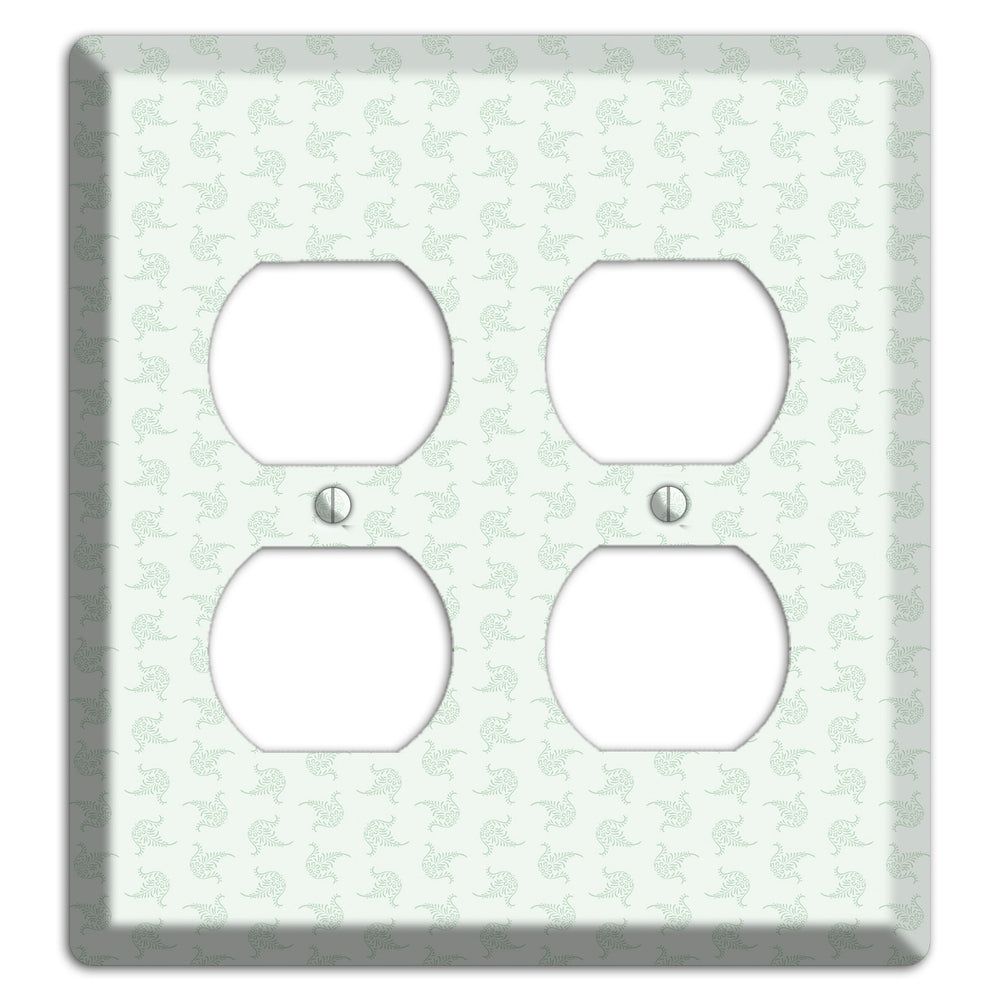 Mint Tiny Trefoil Cartouche 2 Duplex Wallplate