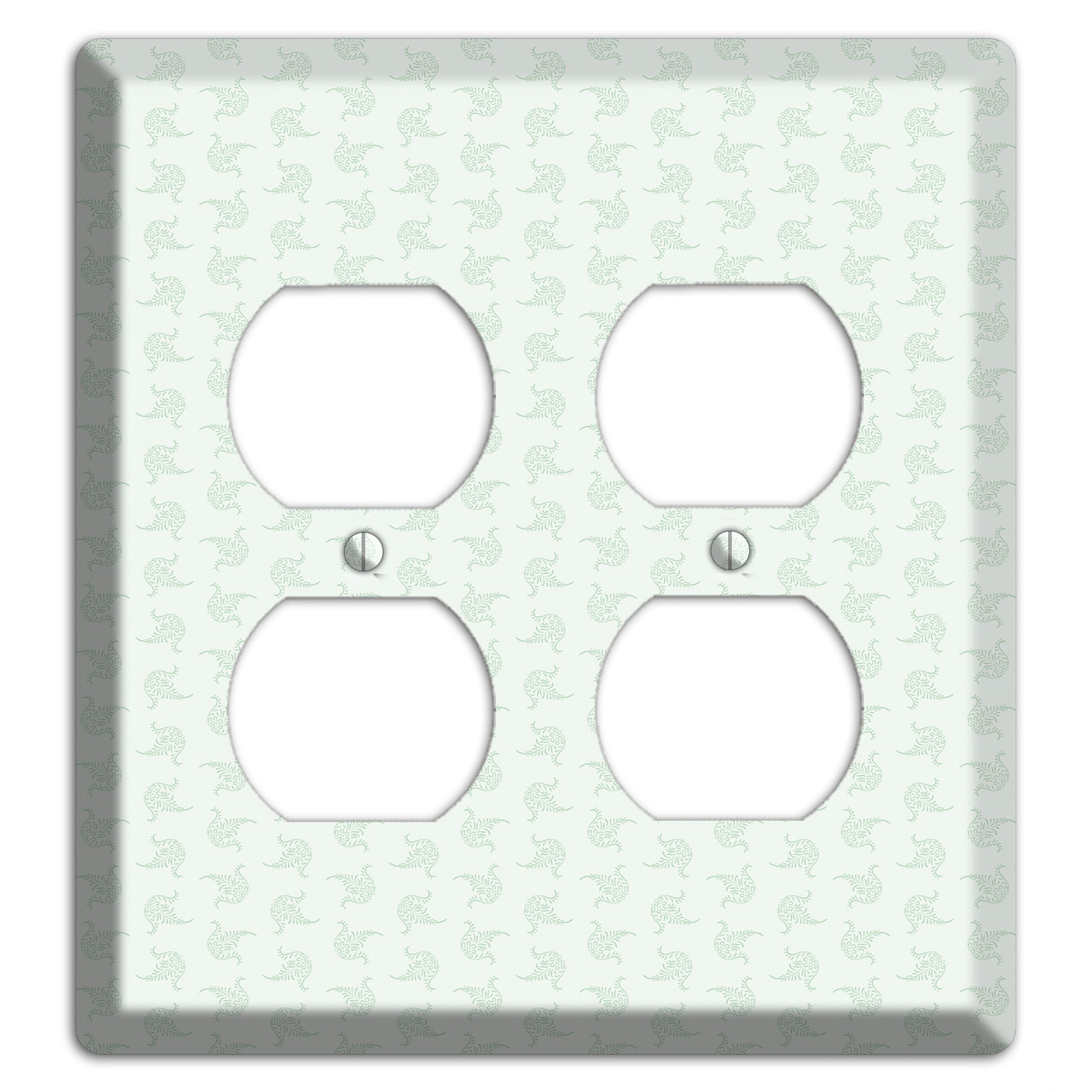 Mint Tiny Trefoil Cartouche 2 Duplex Wallplate