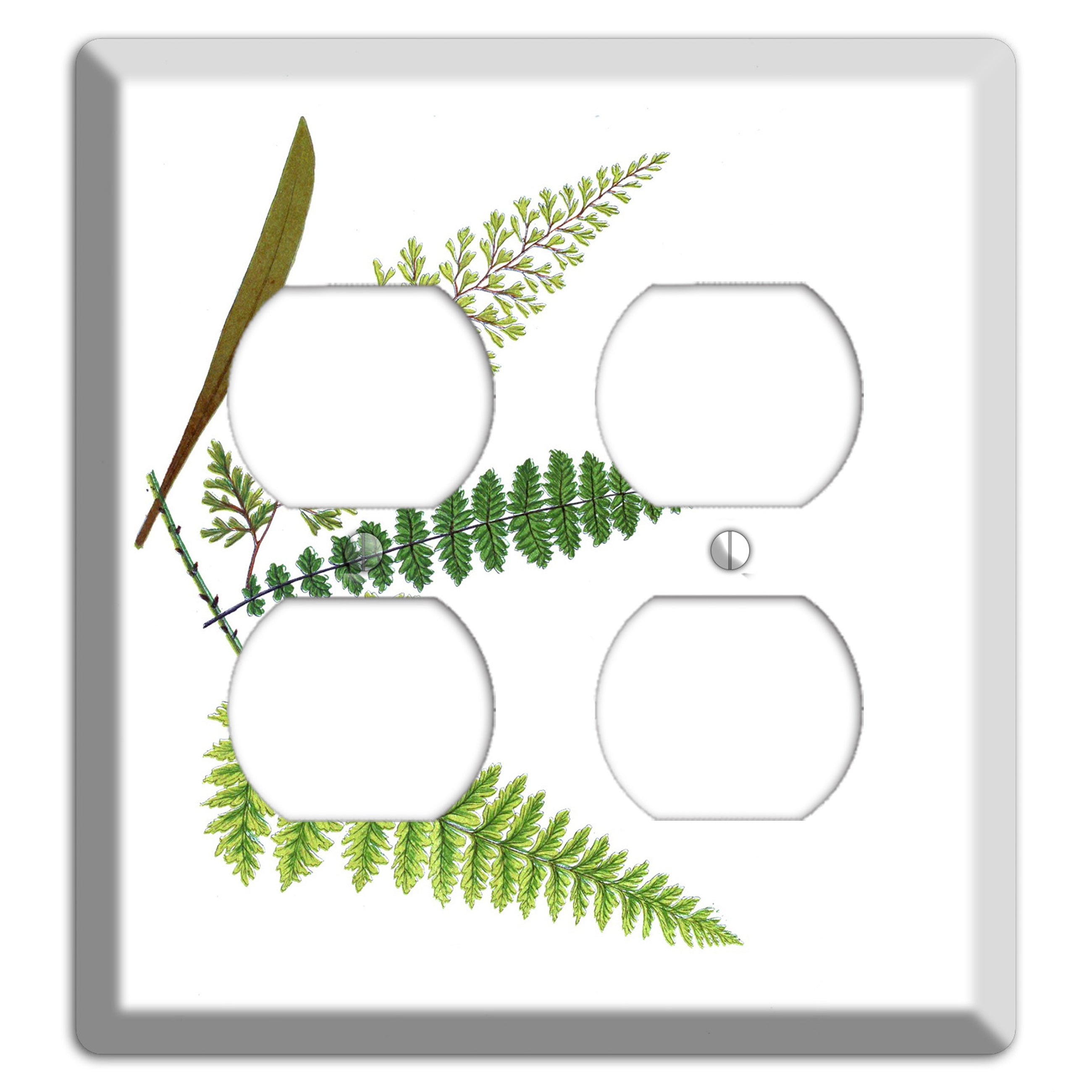 Ferns 2 Duplex Wallplate
