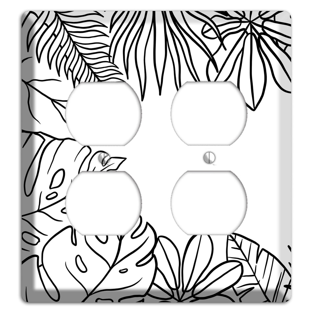 Hand-Drawn Leaves 3 2 Duplex Wallplate