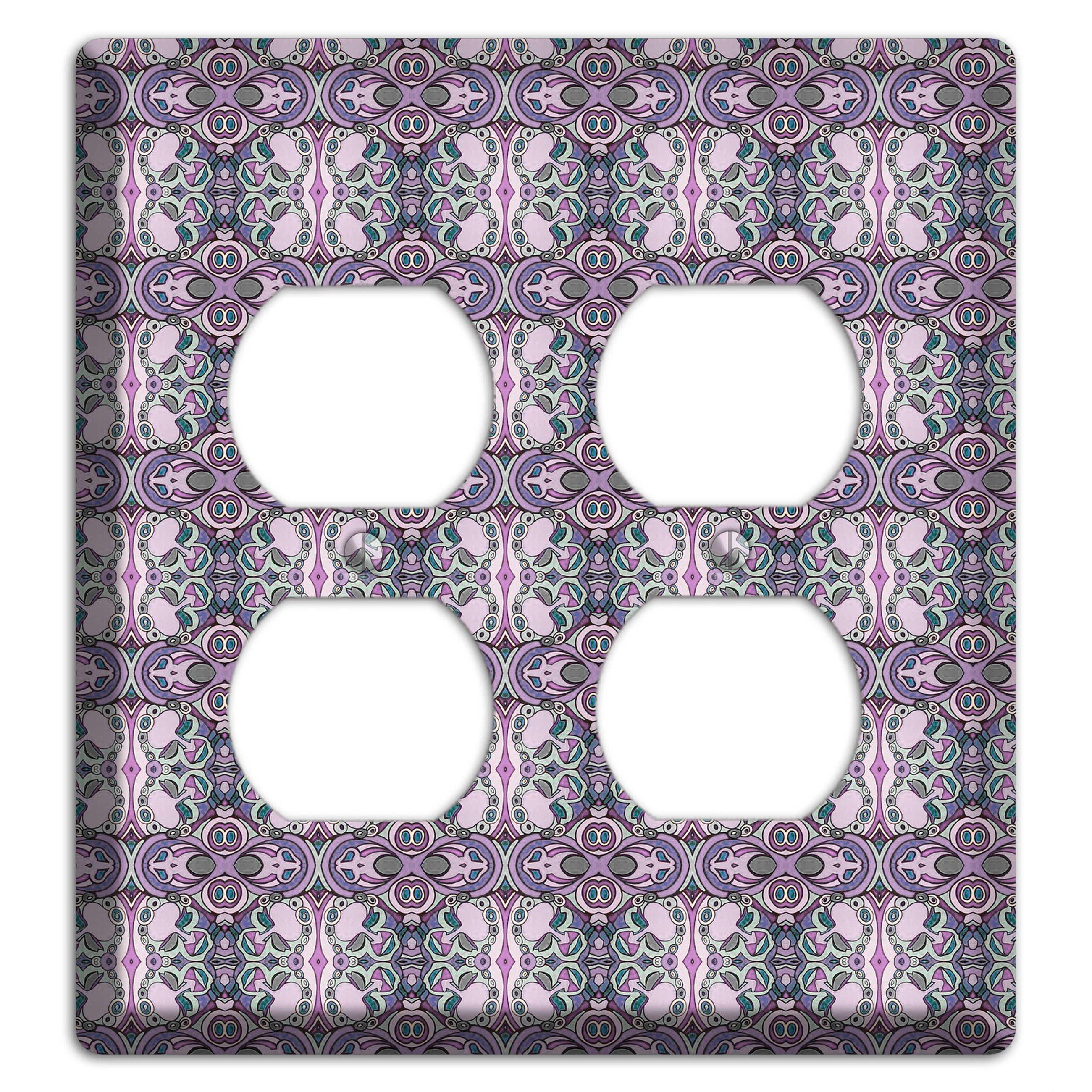 Pink Purple Sage Tapestry 2 Duplex Wallplate
