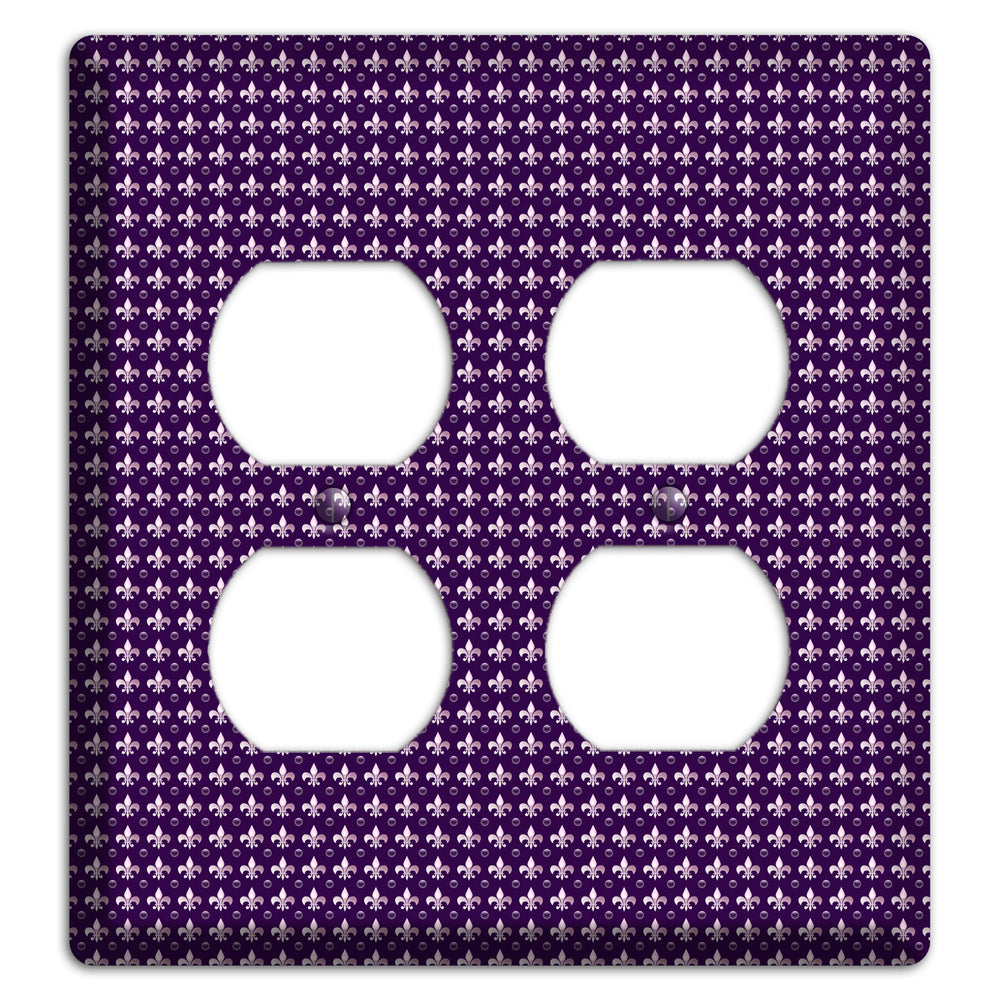 Purple Fleur de Lis 2 Duplex Wallplate