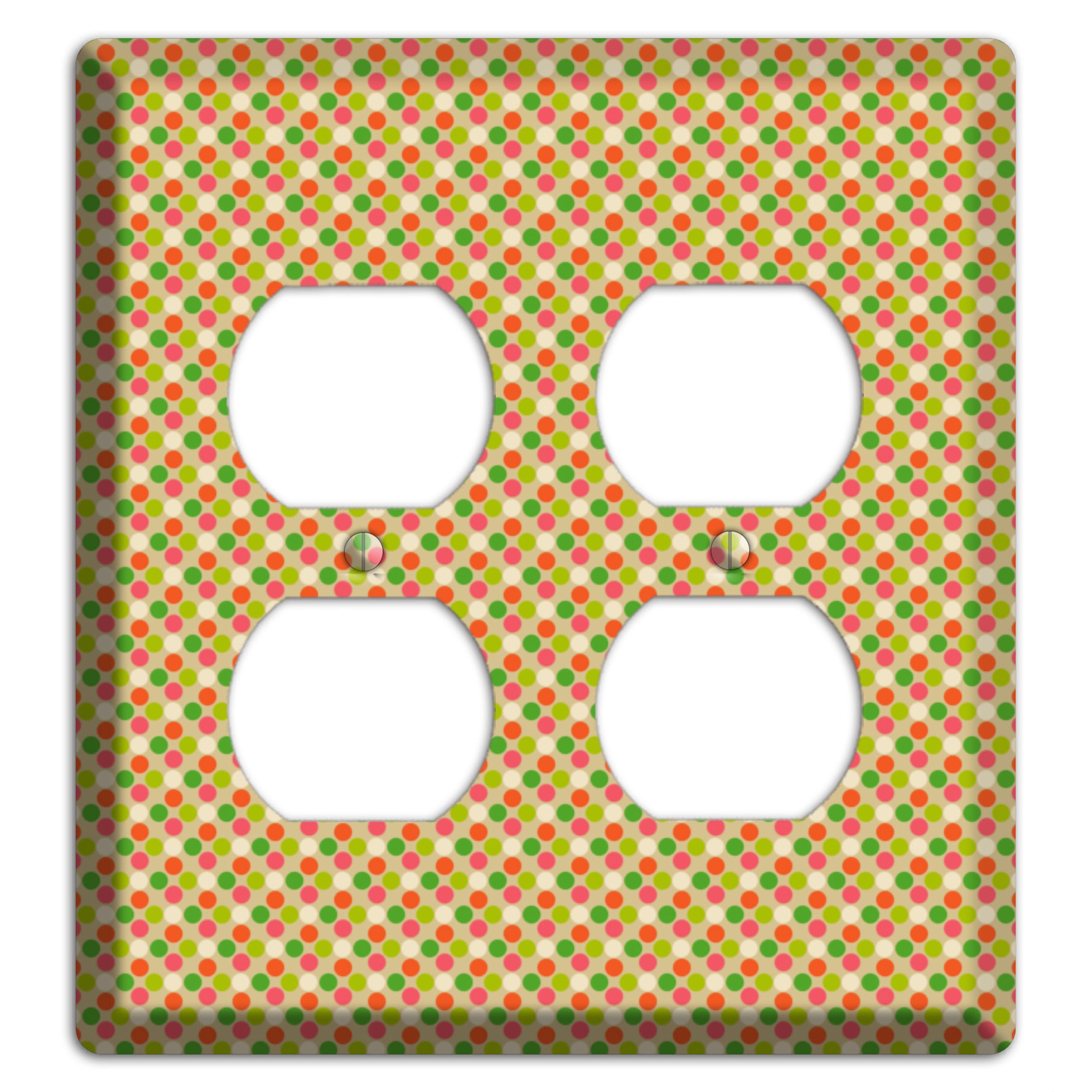 Yellow Plaid 2 Duplex Wallplate