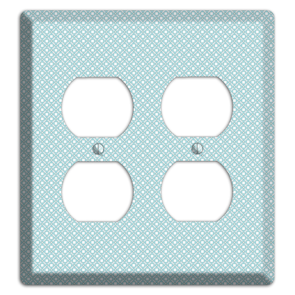 Light Blue Geometric 2 Duplex Wallplate