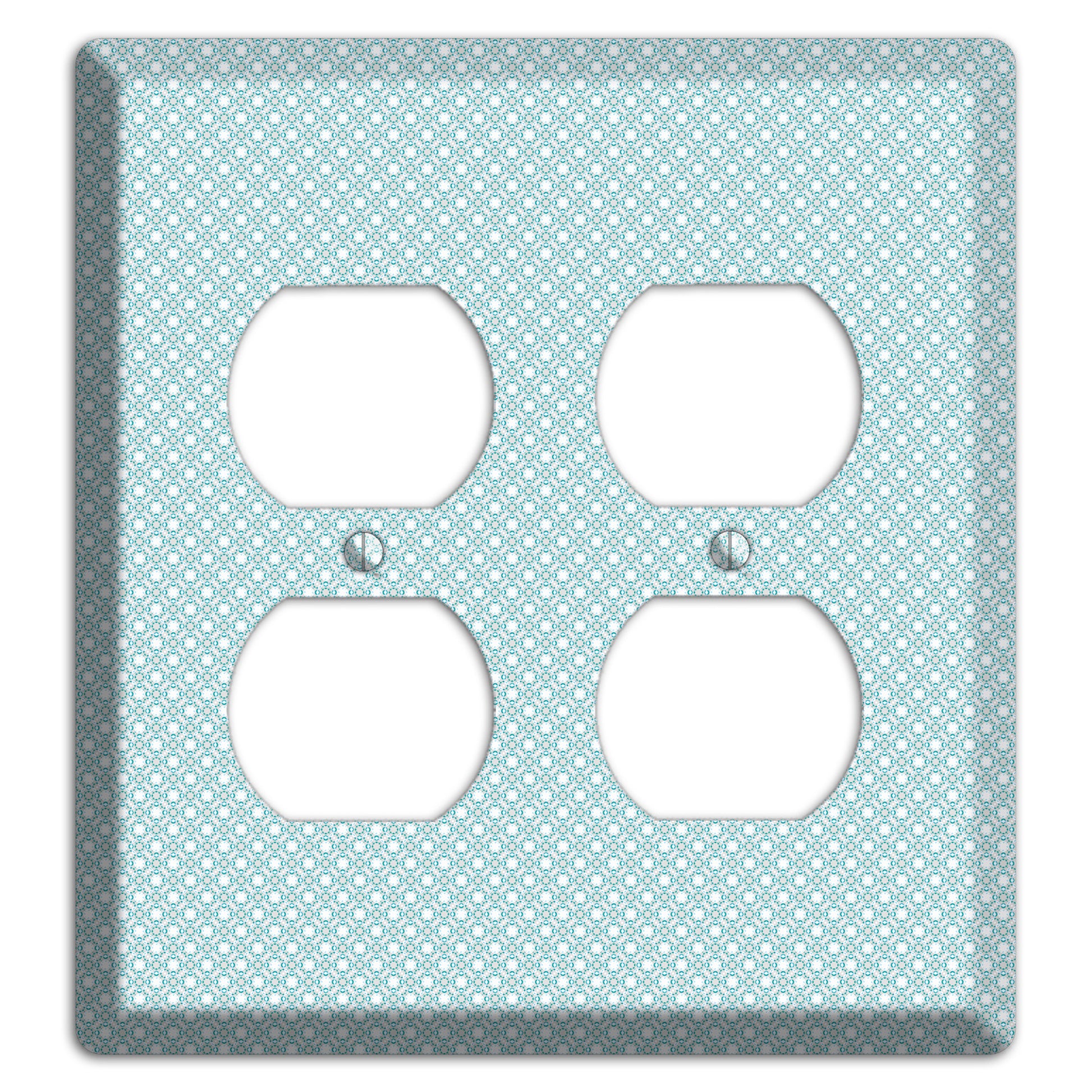 Light Blue Geometric 2 Duplex Wallplate