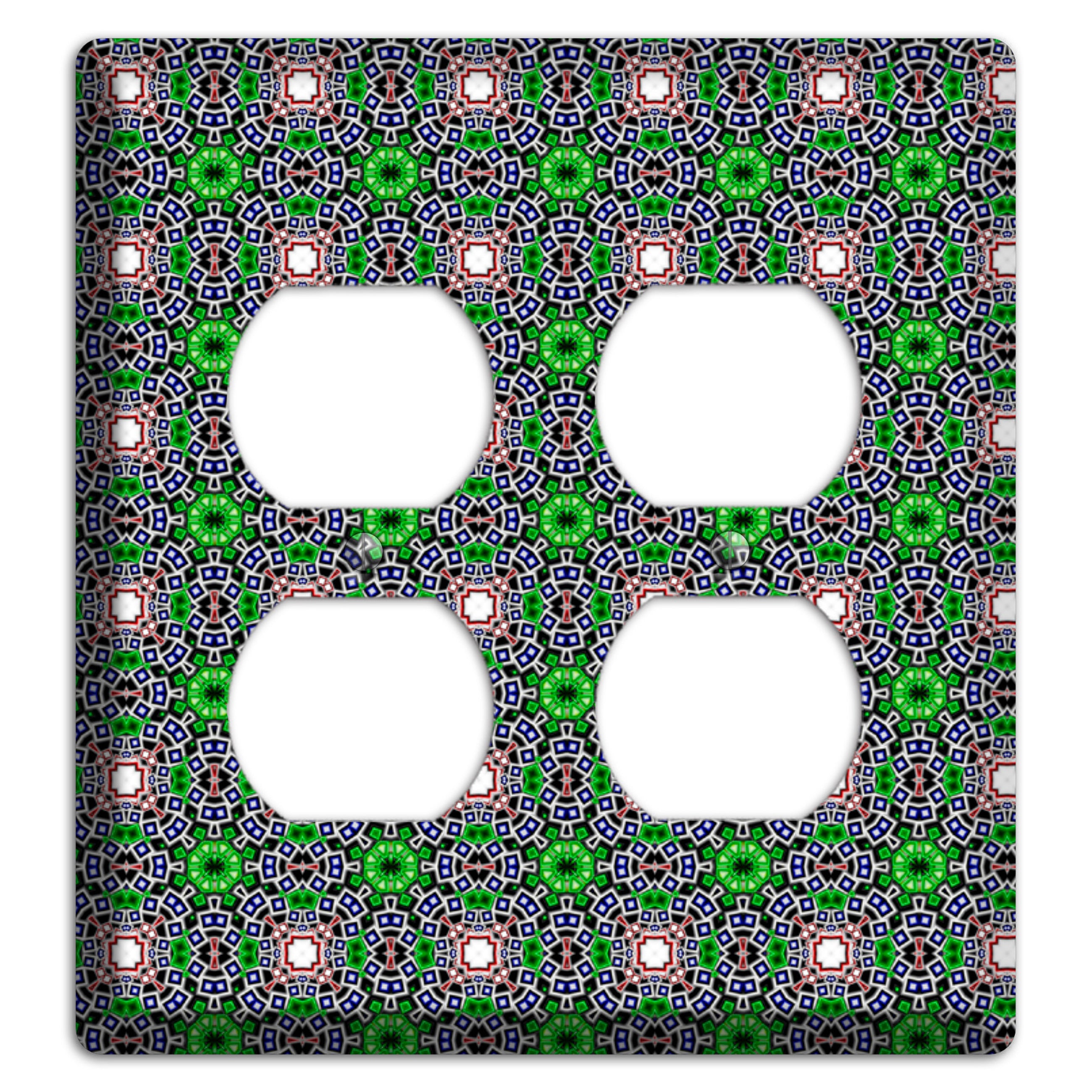Green Foulard 4 2 Duplex Wallplate