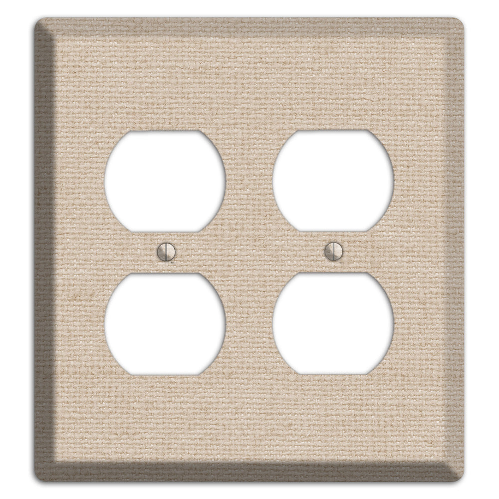 Vanilla Neutral Texture 2 Duplex Wallplate