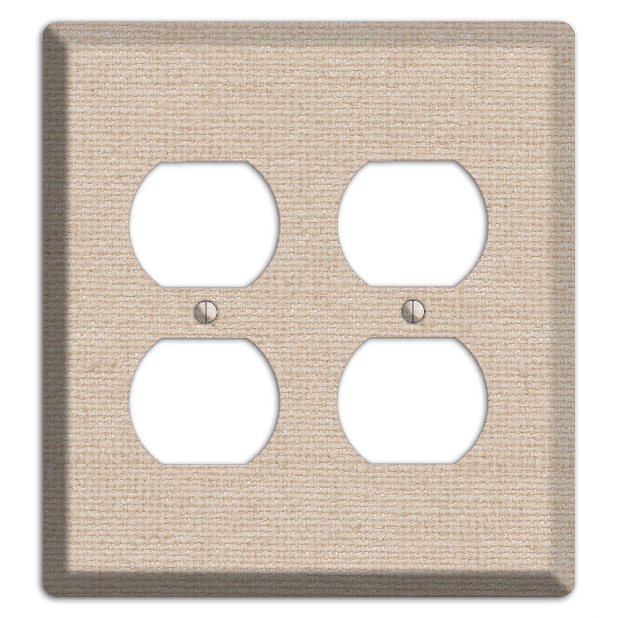 Vanilla Neutral Texture 2 Duplex Wallplate