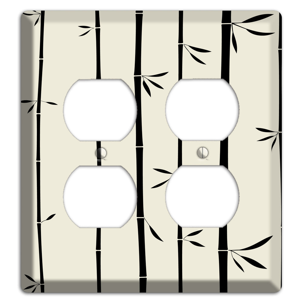 Beige Bamboo 2 Duplex Wallplate