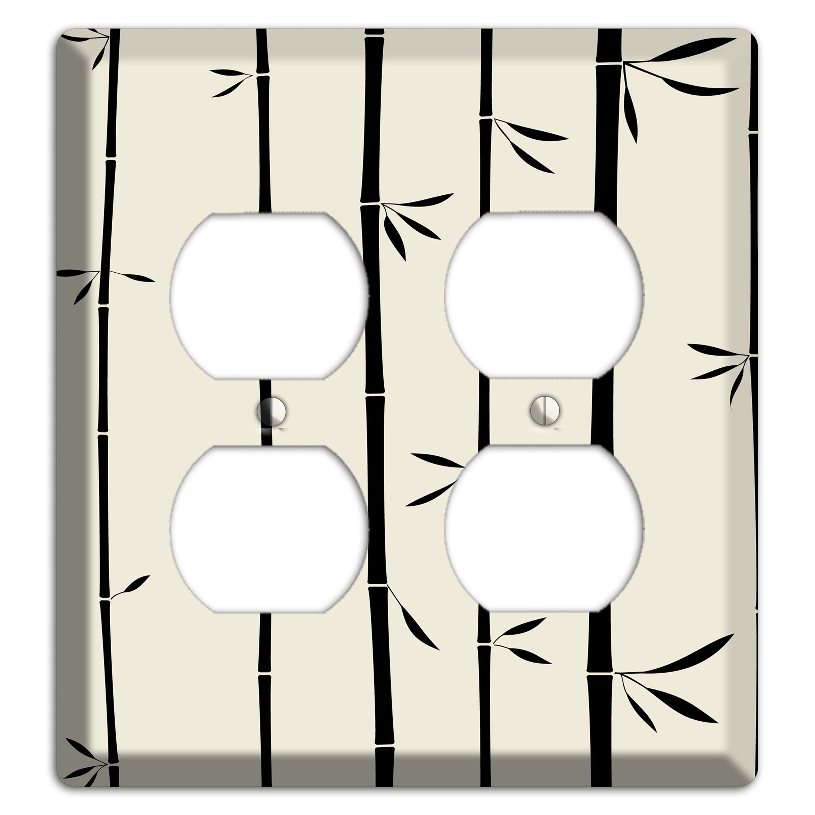 Beige Bamboo 2 Duplex Wallplate