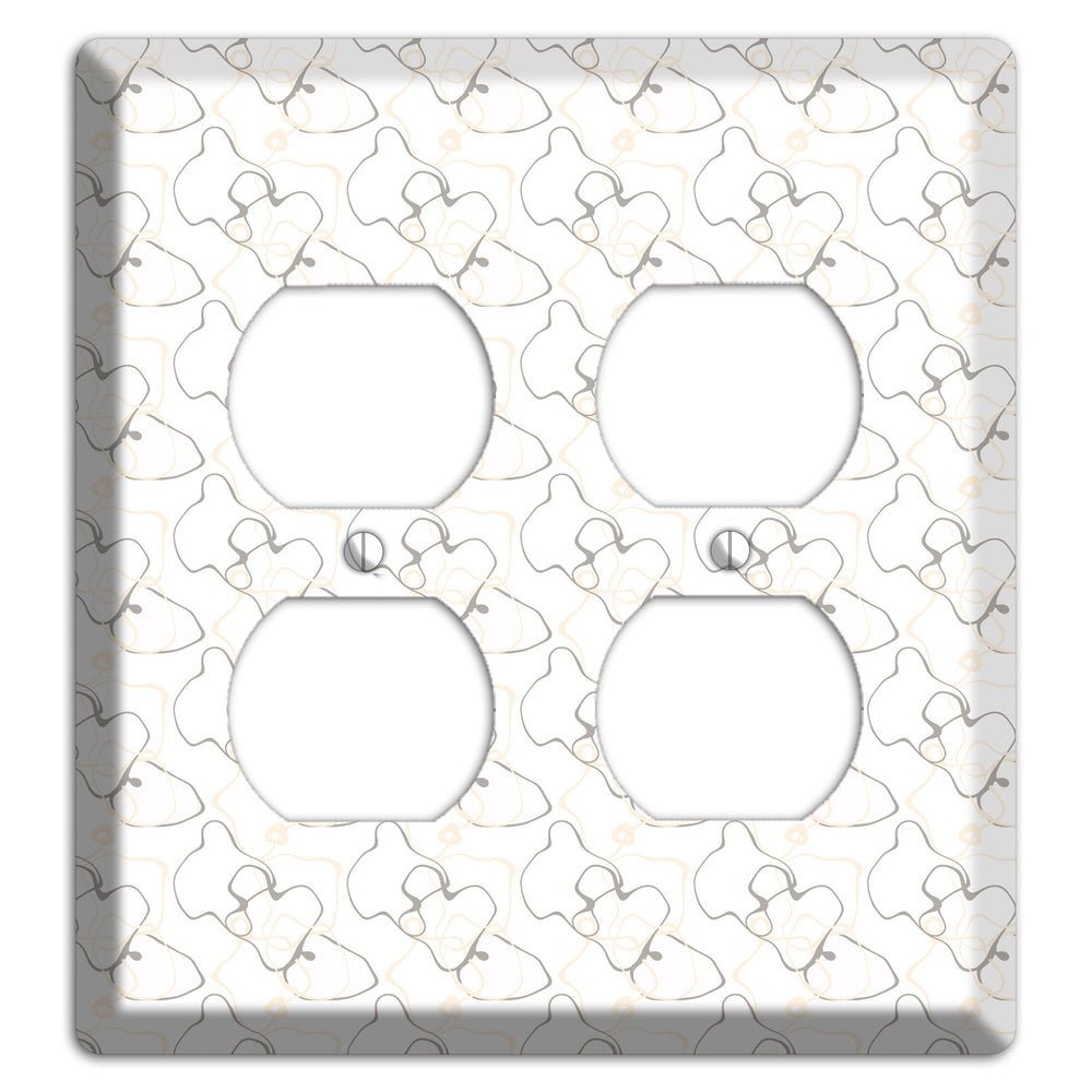 White with Irregular Circles 2 Duplex Wallplate