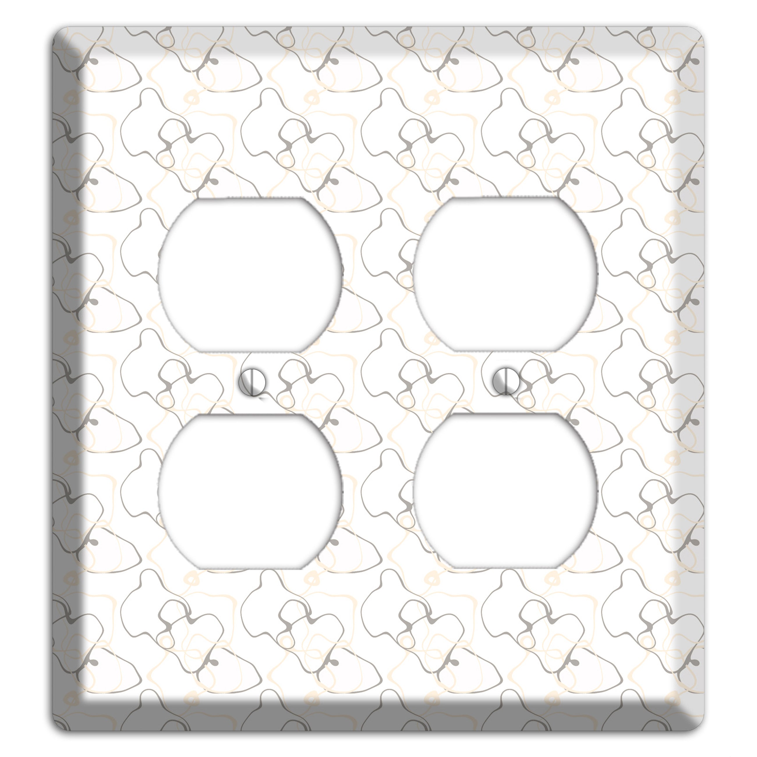 White with Irregular Circles 2 Duplex Wallplate
