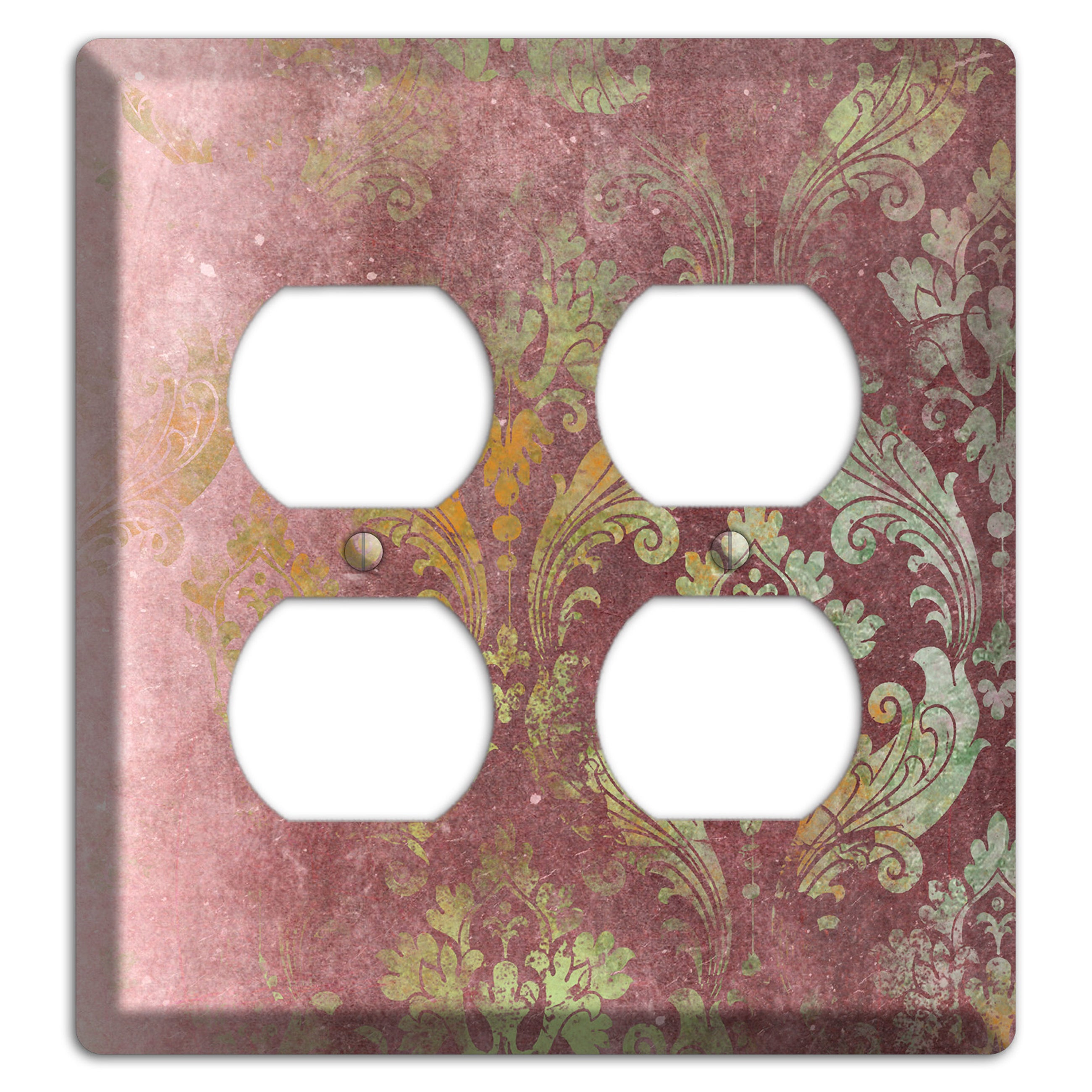 Roman Coffee Whimsical Damask 2 Duplex Wallplate
