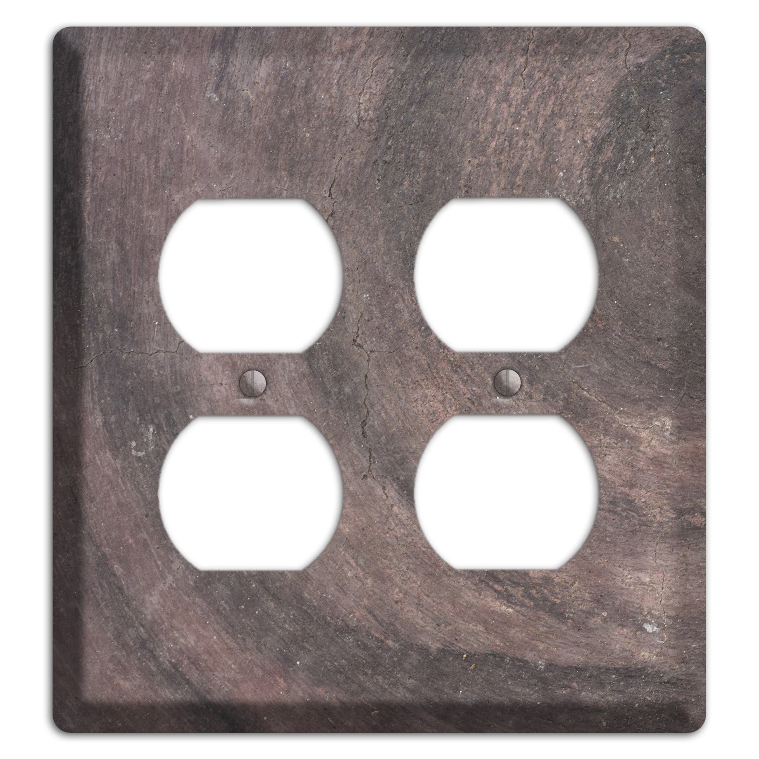 Brown Swirl Concrete 2 Duplex Wallplate