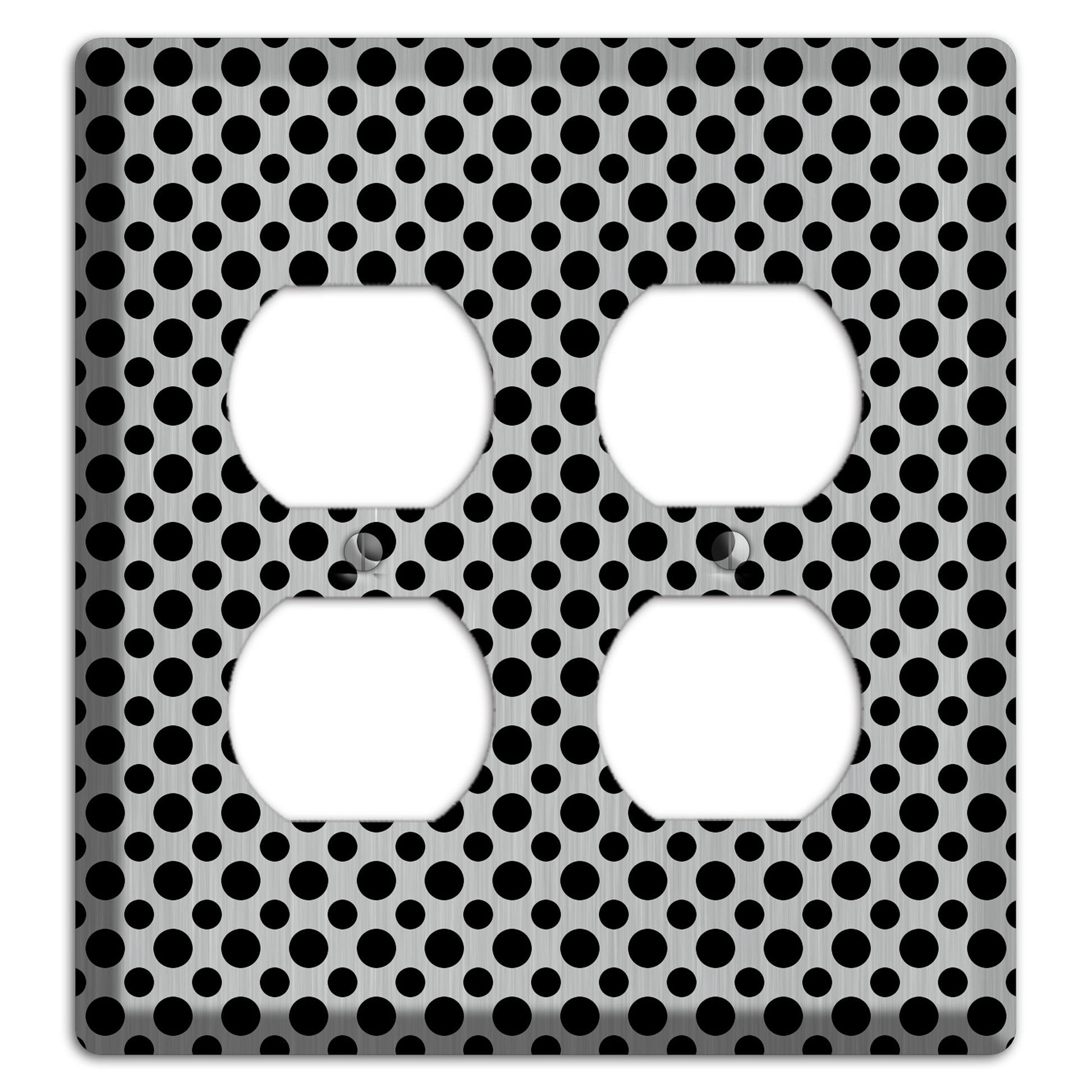 Multi Small Polka Dots Stainless 2 Duplex Wallplate
