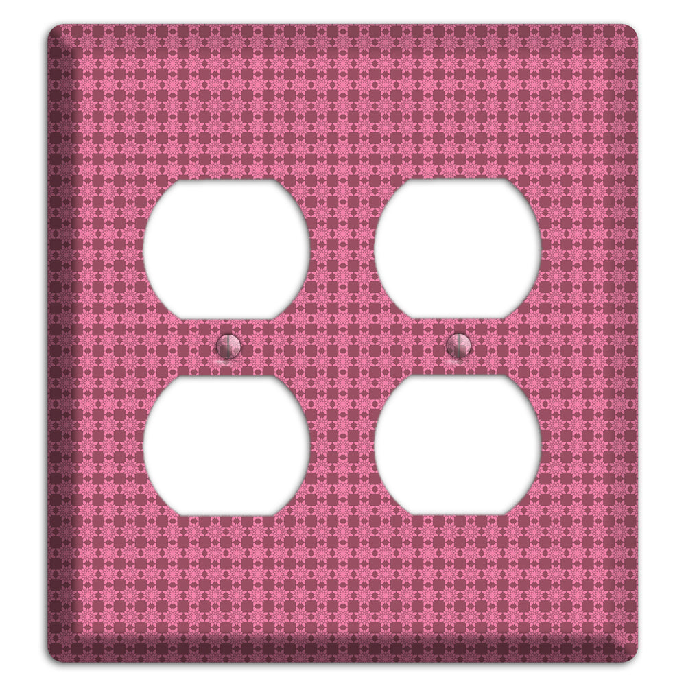 Multi Pink Tiled 2 Duplex Wallplate