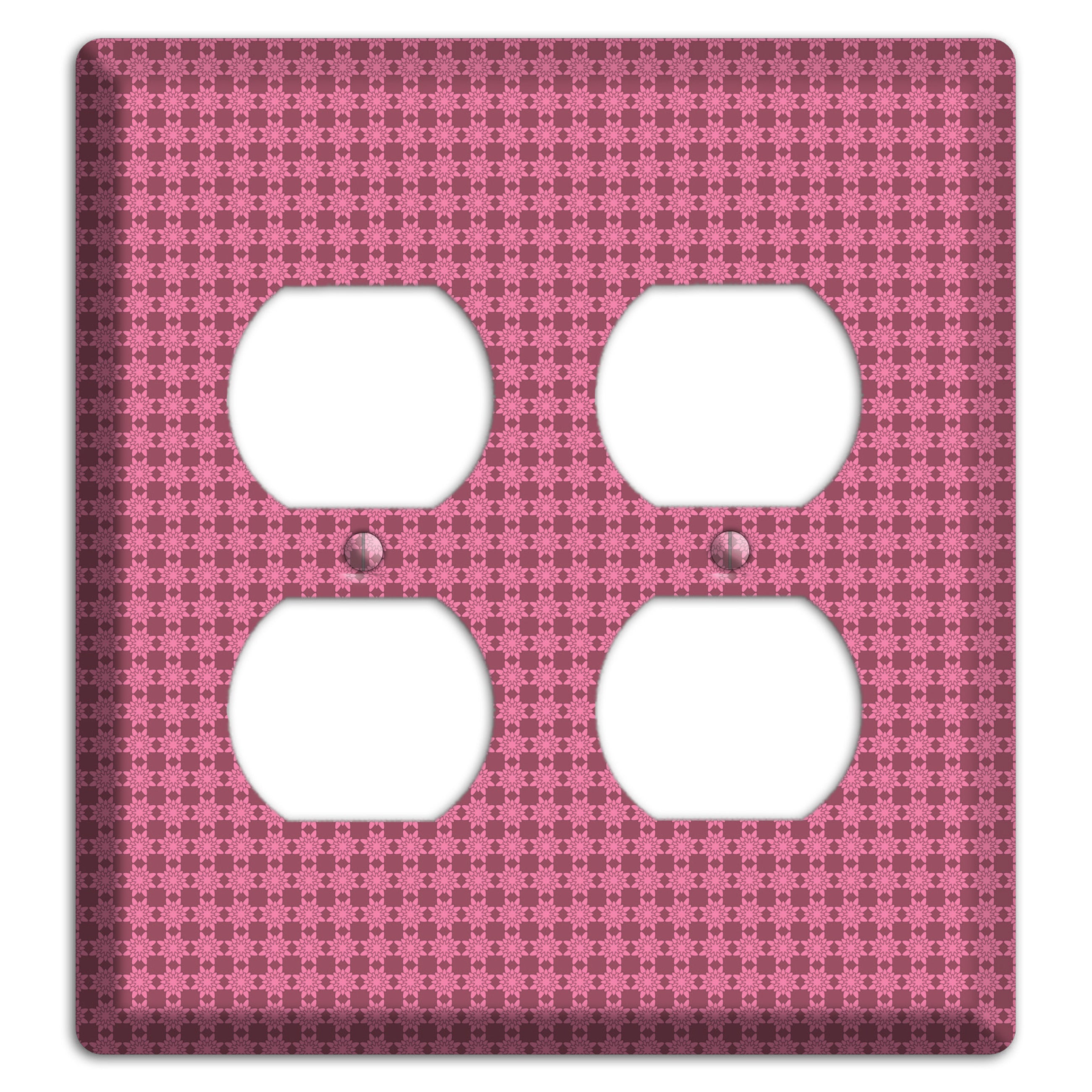 Multi Pink Tiled 2 Duplex Wallplate