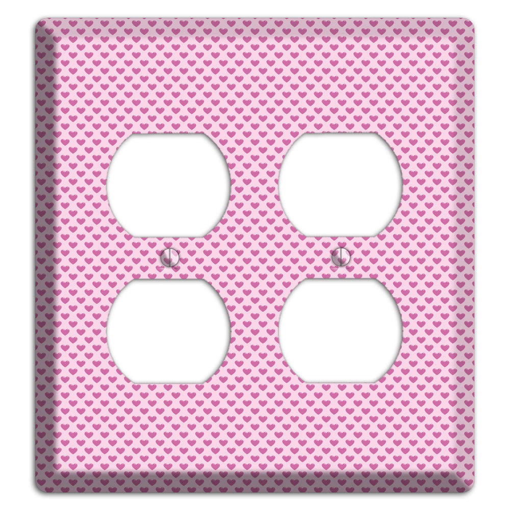 Pink Hearts 2 Duplex Wallplate