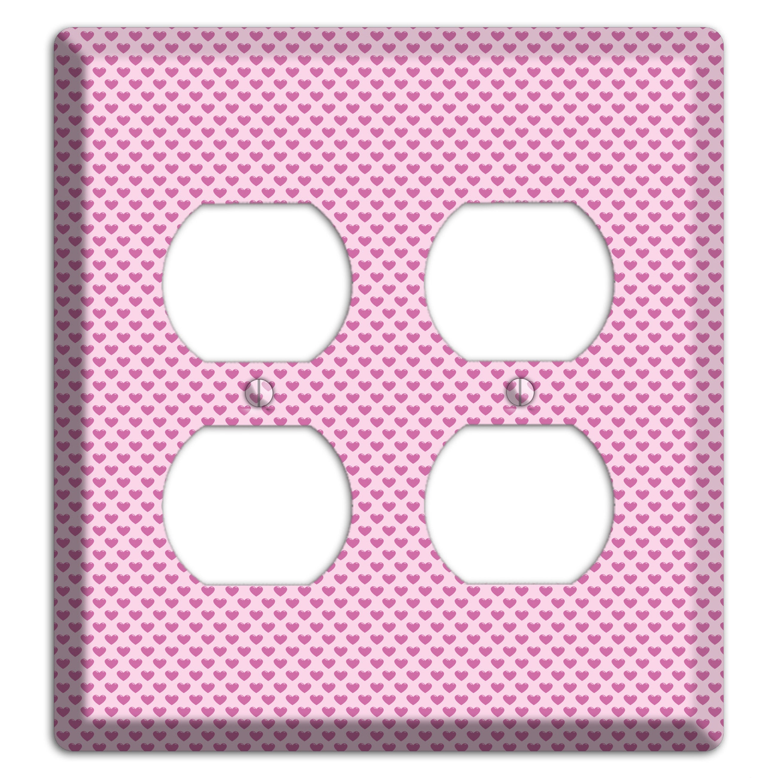 Pink Hearts 2 Duplex Wallplate