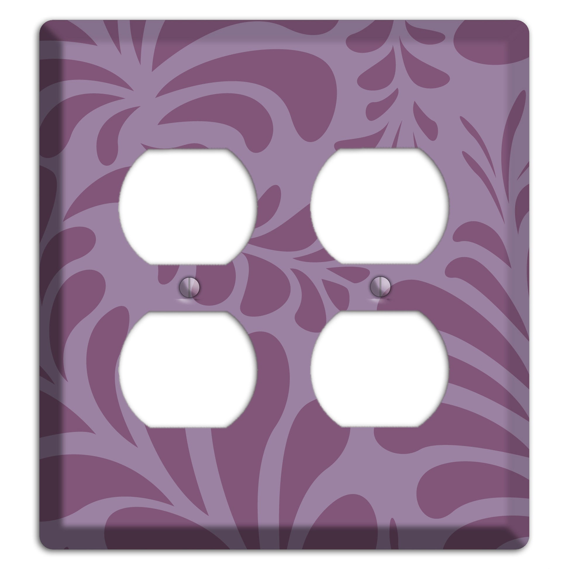 Purple Herati 2 Duplex Wallplate