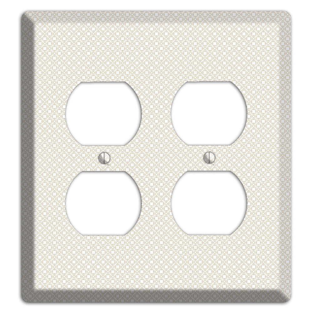 Off White Geometric 2 Duplex Wallplate